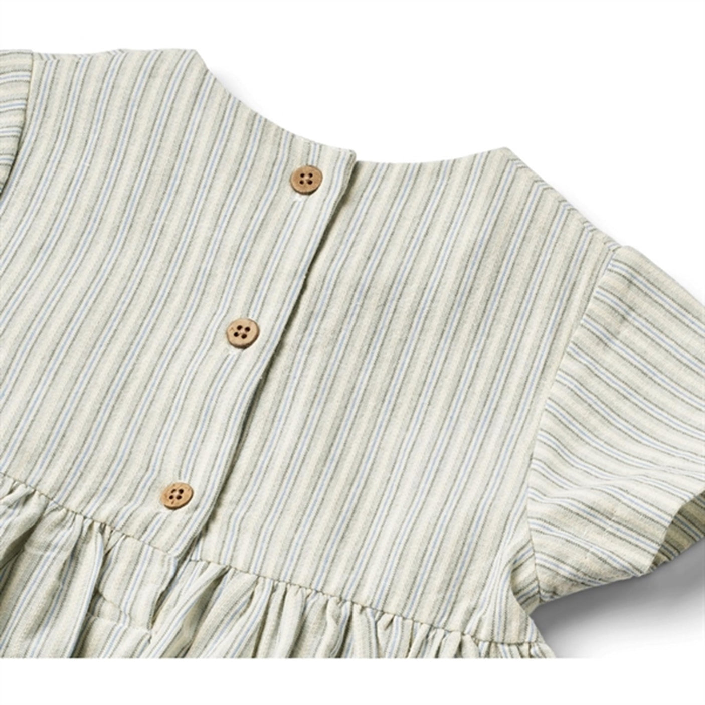 Wheat Aquablue Stripe Dress Esmaralda