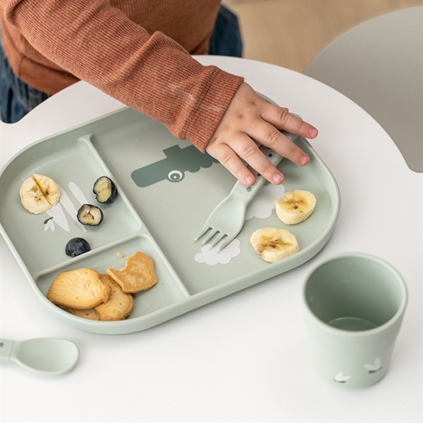 Done by Deer Foodie Mini Cup Croco Green