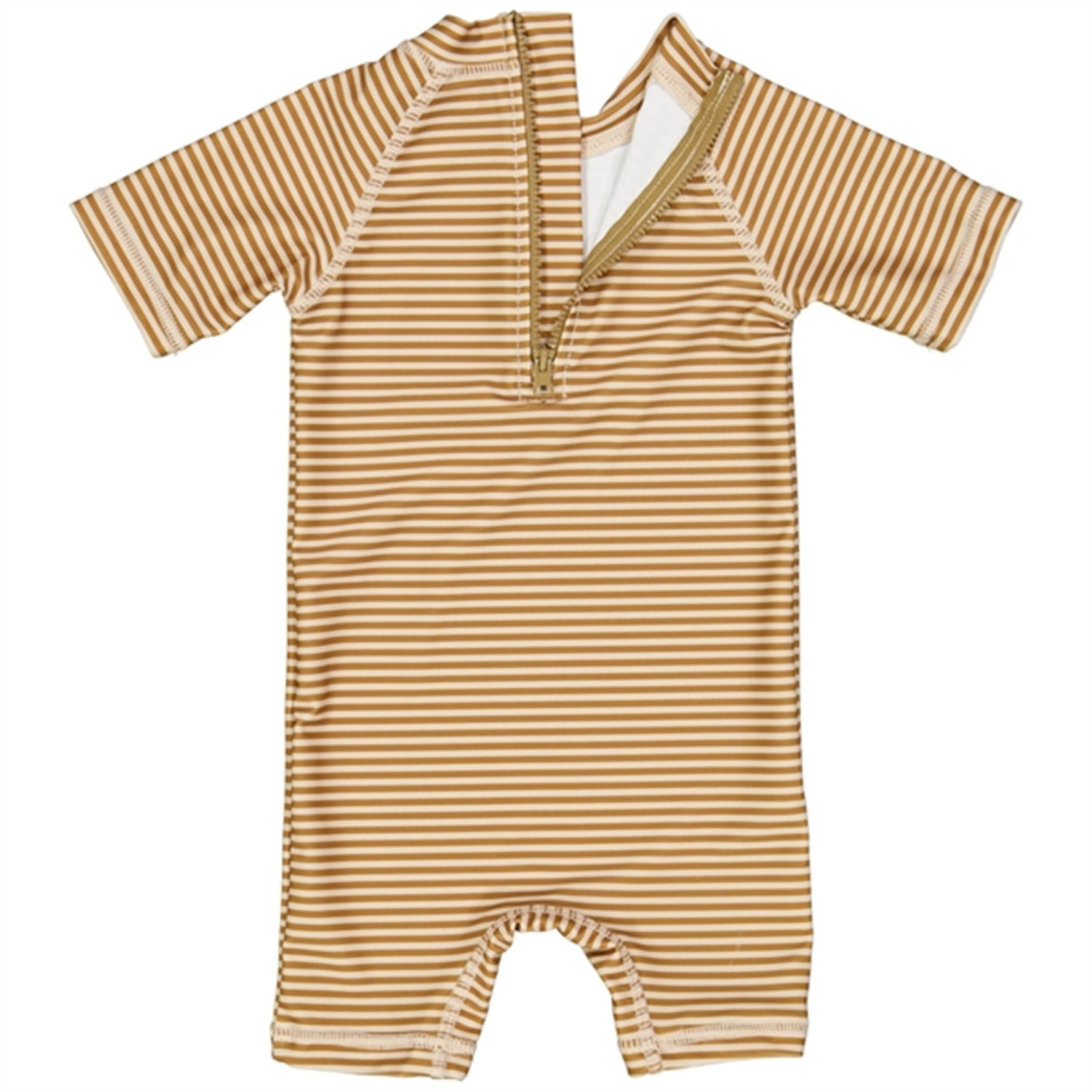 Wheat Golden Green Stripe Cas Swimsuit