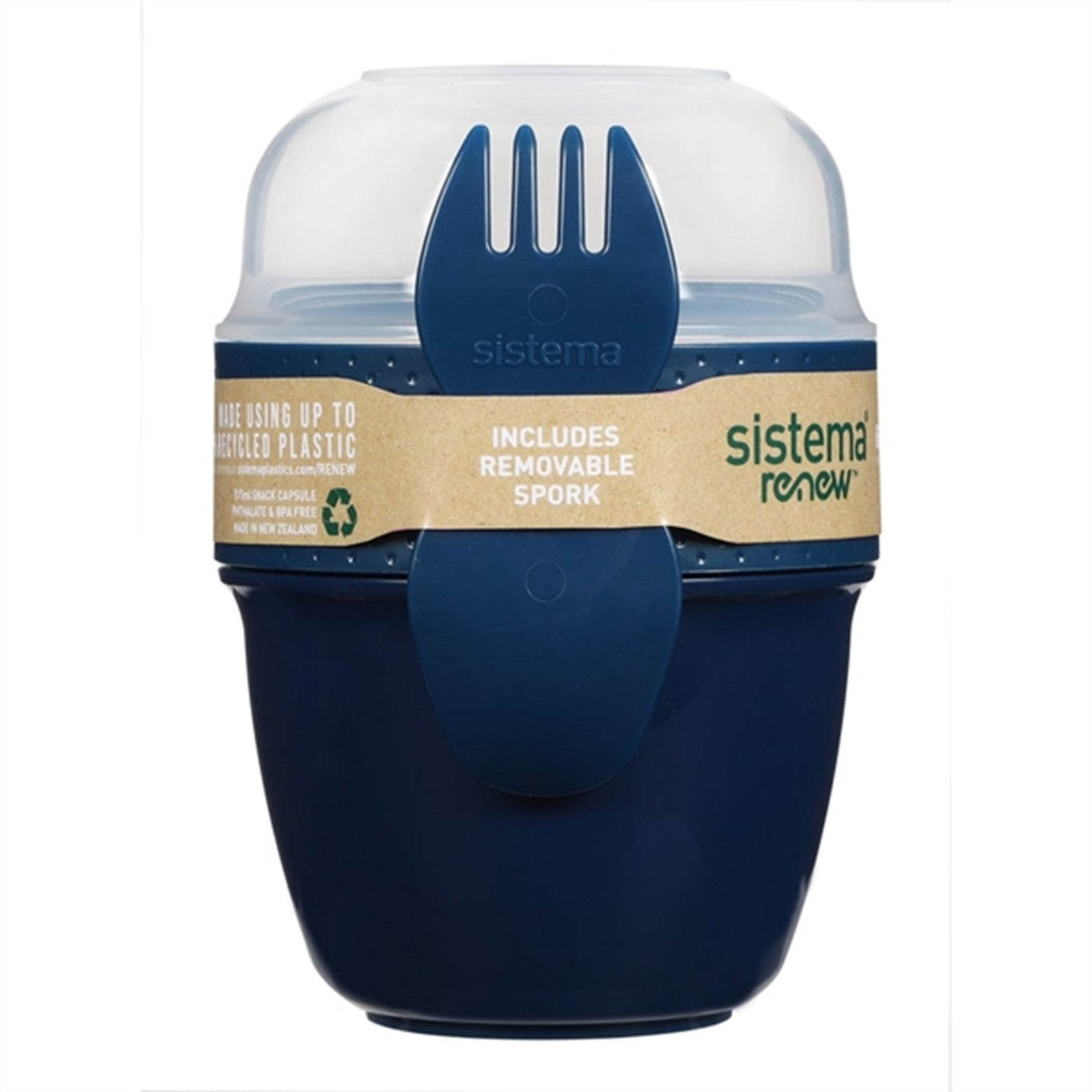 Sistema Renew To Go Snack Capsule Lunch Box 515 ml Blue