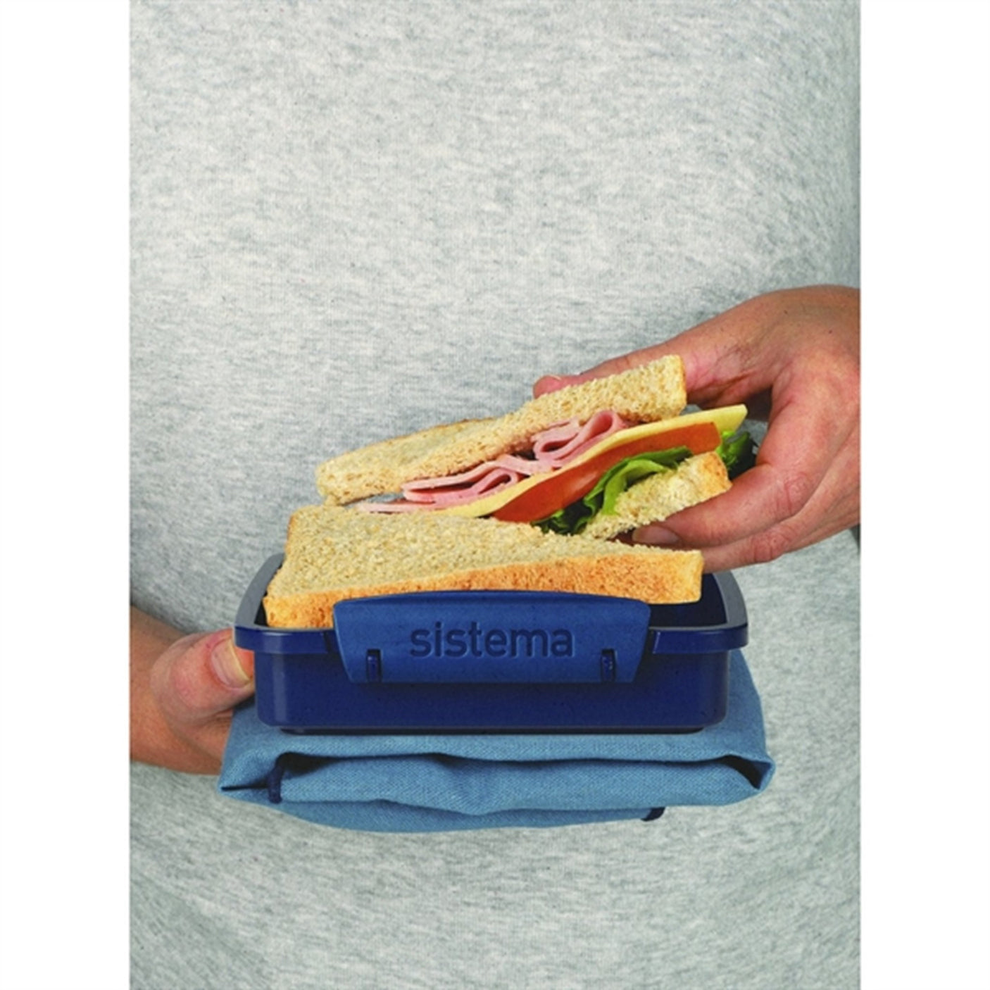 Sistema Renew To Go Sandwich Lunch Box 450 ml Blue