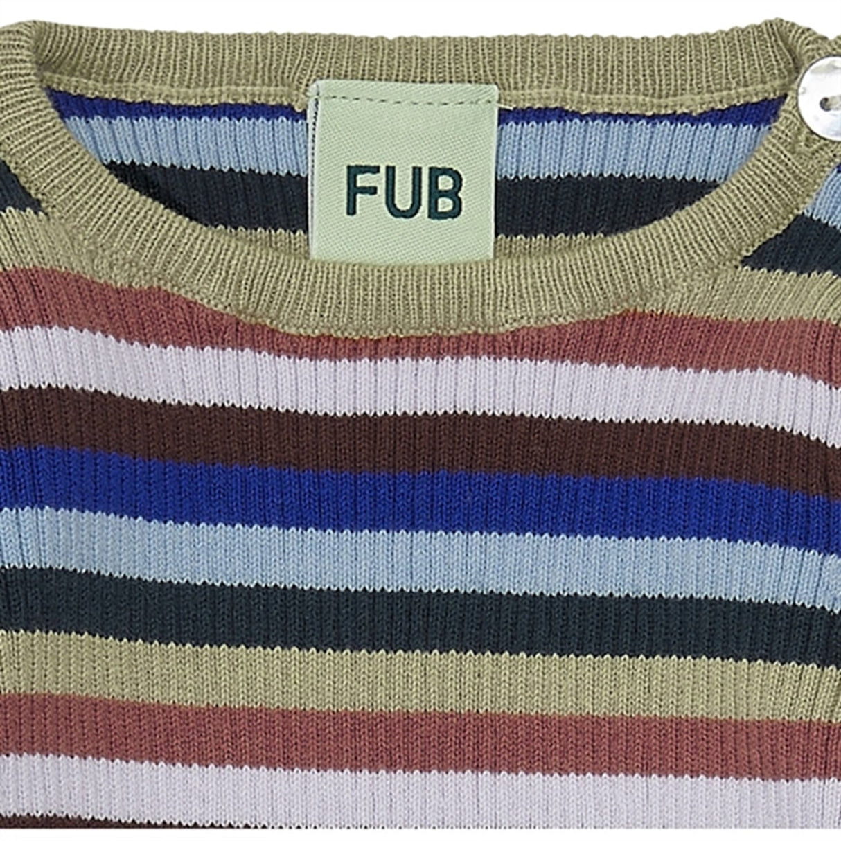 FUB Baby Striped Rib Blouse Multi Stripe