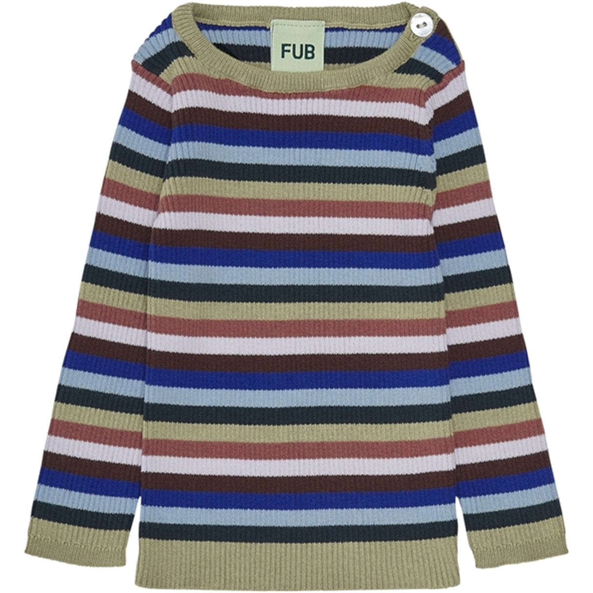FUB Baby Striped Rib Blouse Multi Stripe