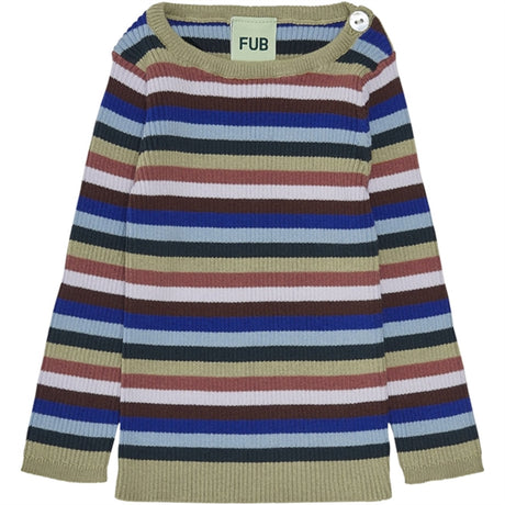FUB Baby Striped Rib Blouse Multi Stripe