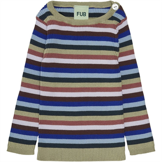 FUB Baby Striped Rib Blouse Multi Stripe