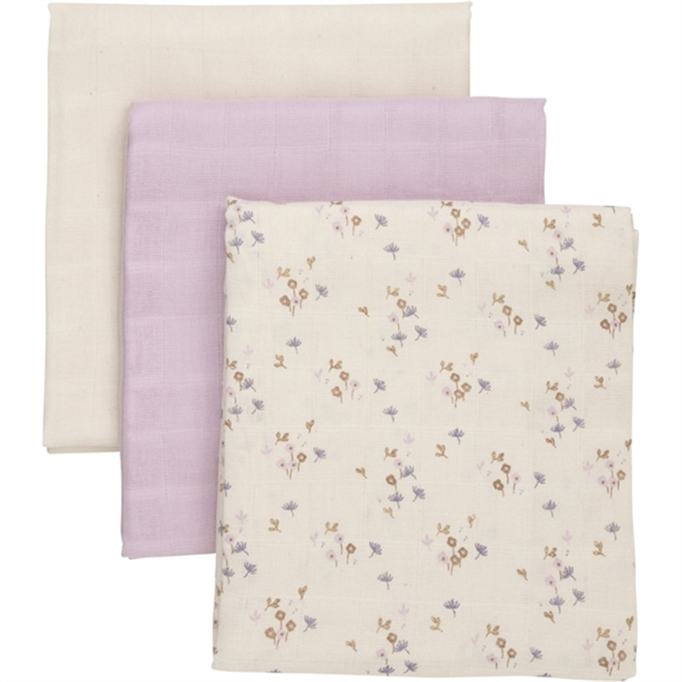 Pippi Organic Muslin Cloths 4-pack Burnished Lilac