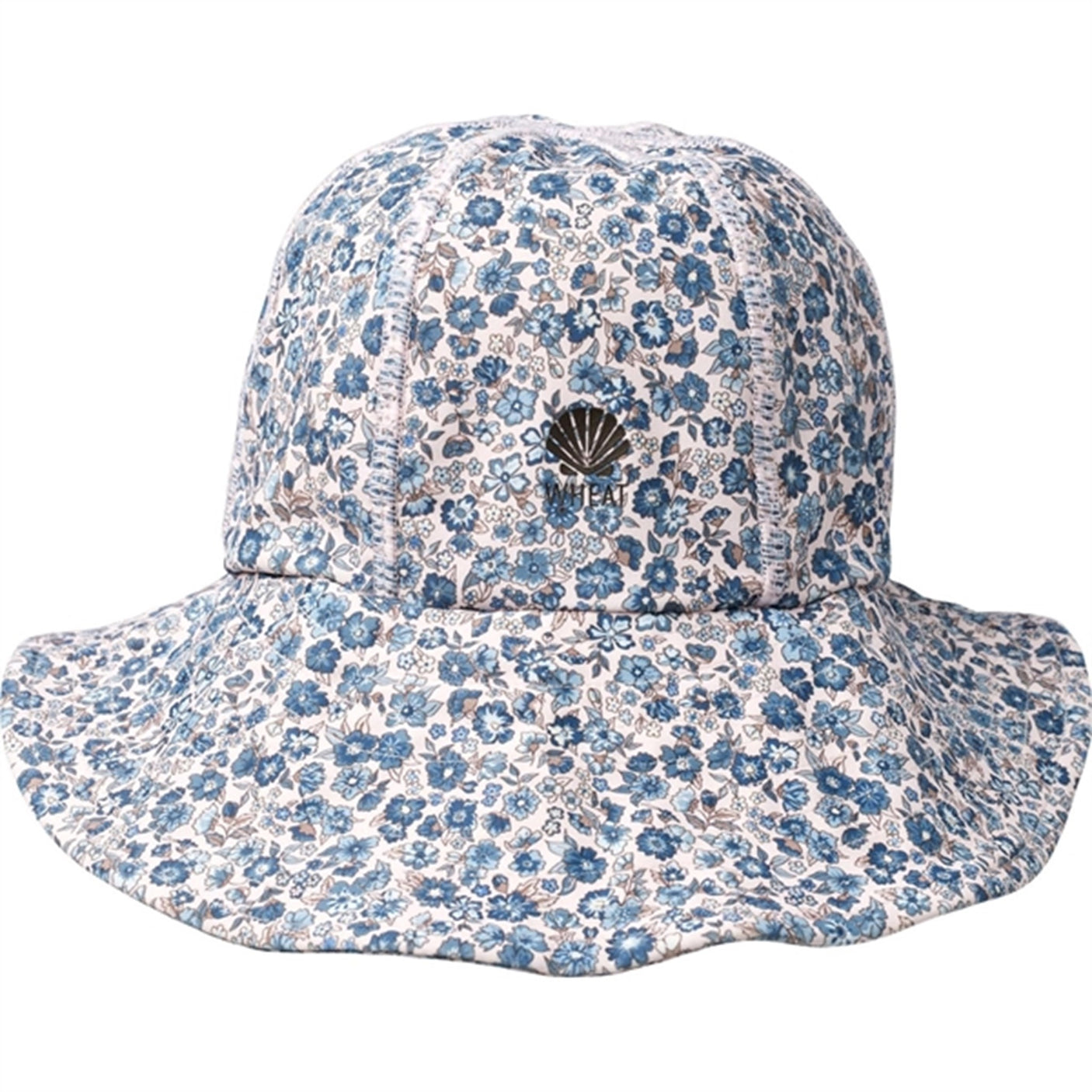 Wheat Blue Flower Meadow UV Sun Hat