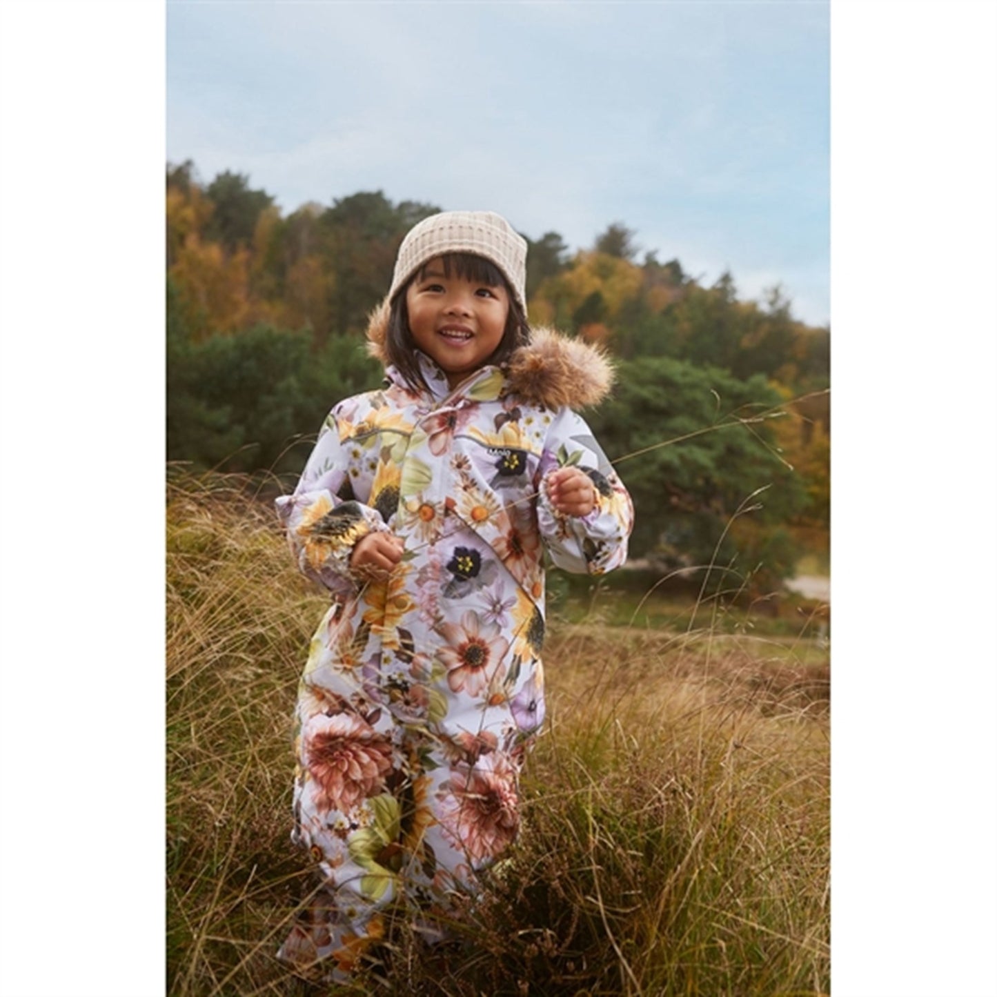Molo Retro Flowers Polaris Fur Junior Snowsuit