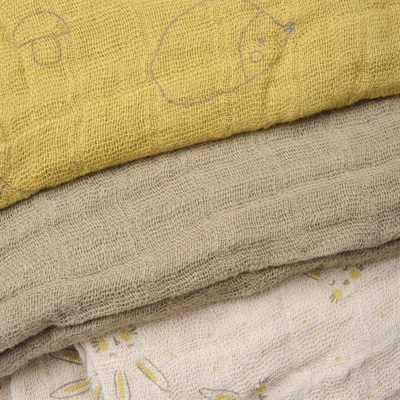 Pippi Organic Muslin Cloths 6-pack Rattan