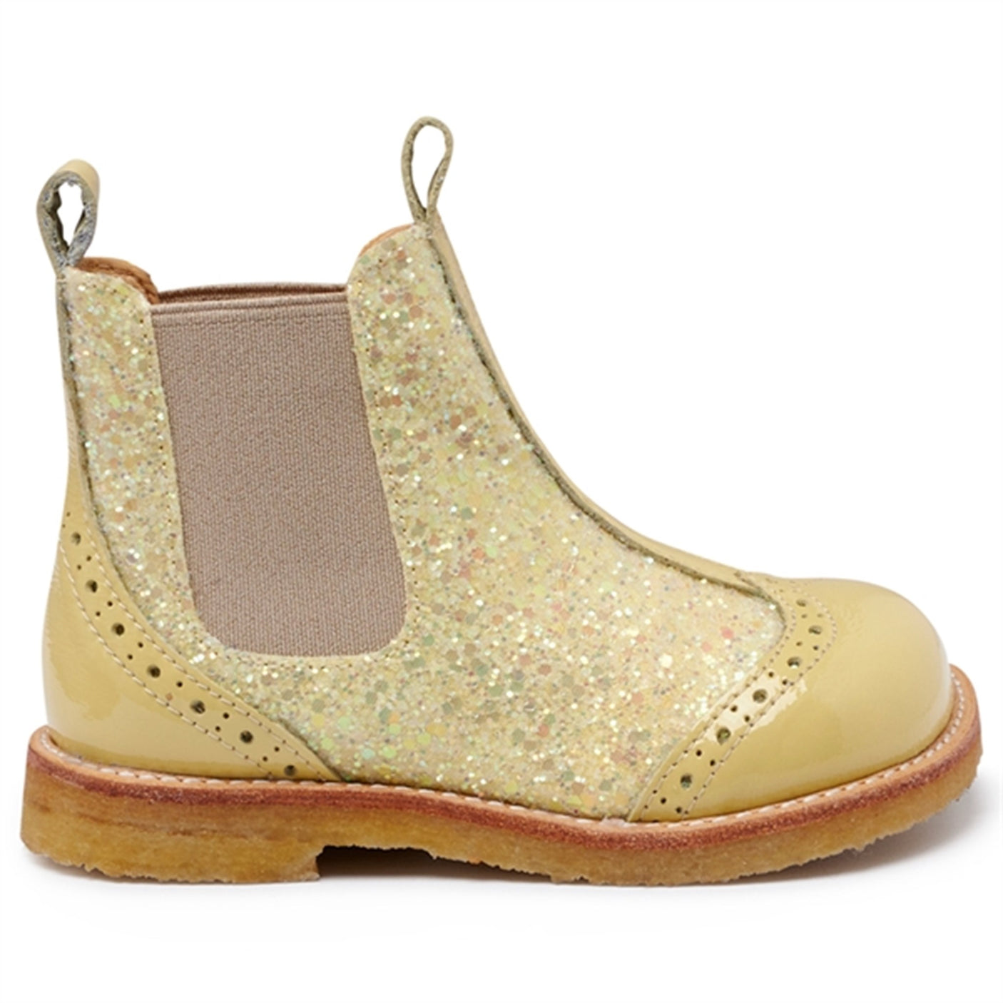 Angulus Chelsea W. Elastic Band Light Yellow/Light Yellow Glitter/Beige