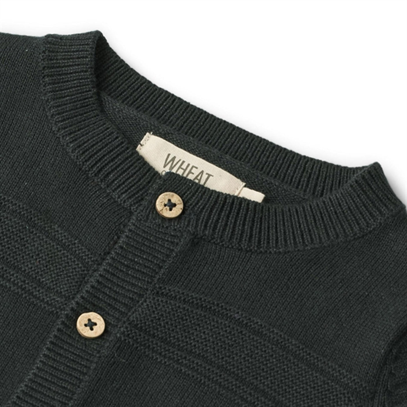 Wheat Navy Sofus Knit Cardigan