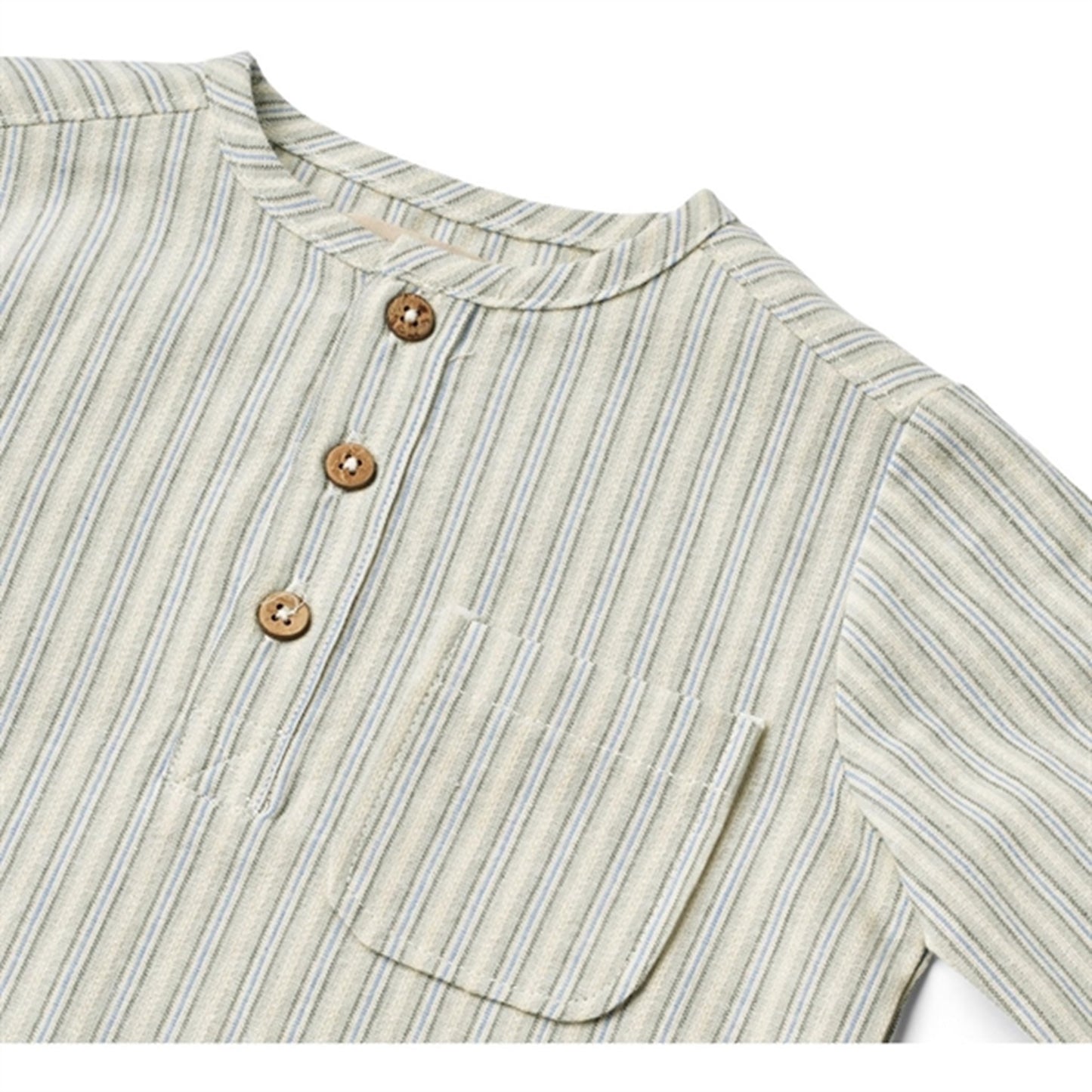 Wheat Aquablue Stripe Shirt Bjørk