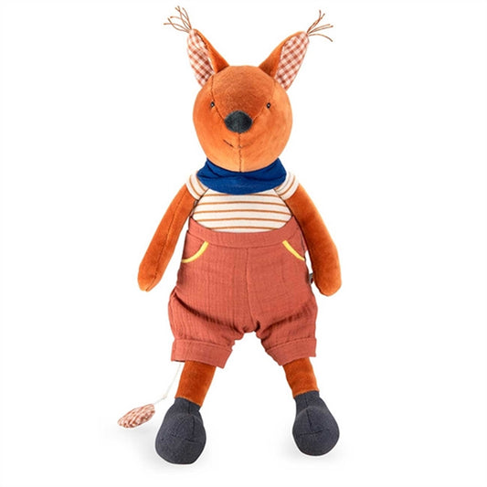 Moulin Roty - Cloth Animal With Music Hanging Squirrel