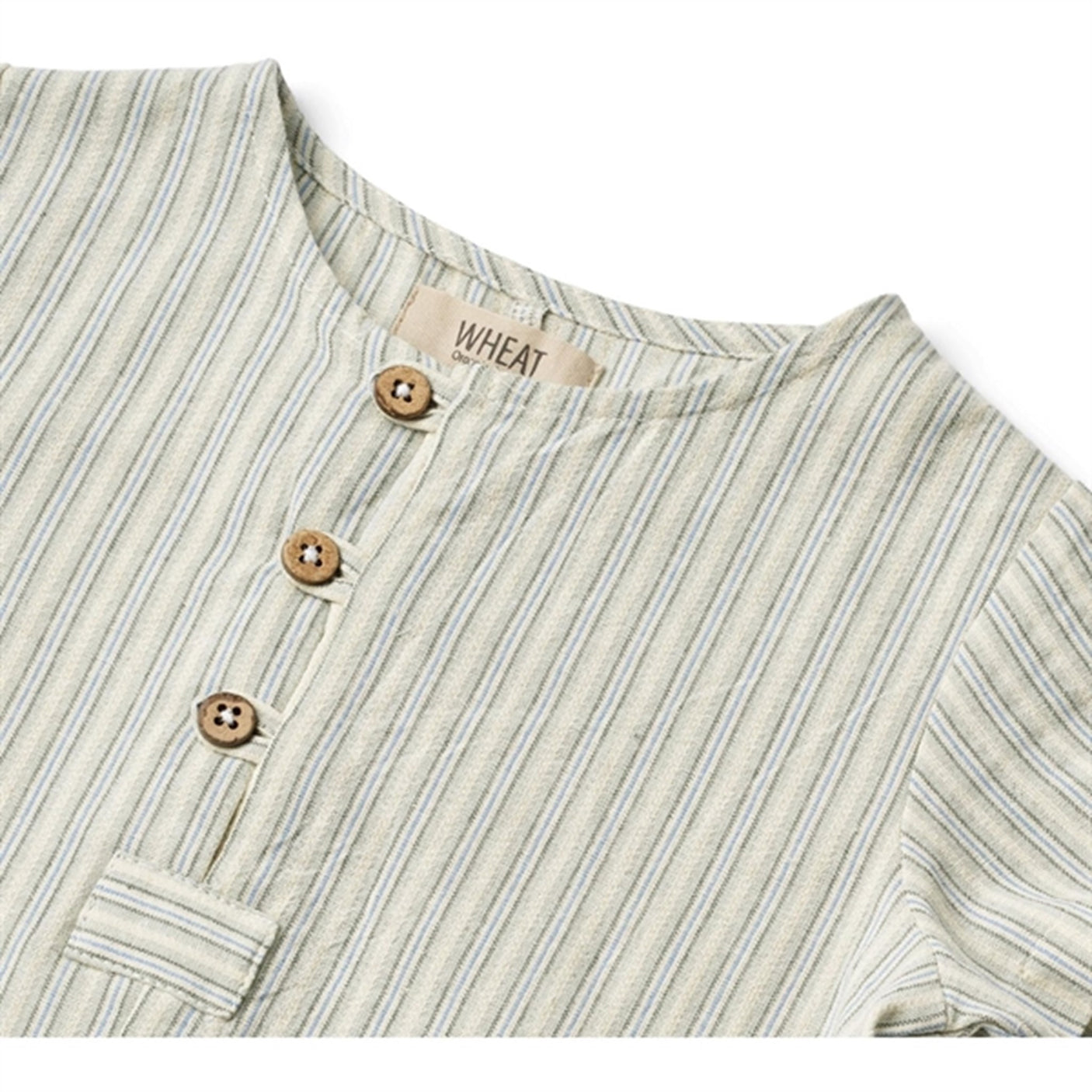 Wheat Aquablue Stripe Playsuit Niller