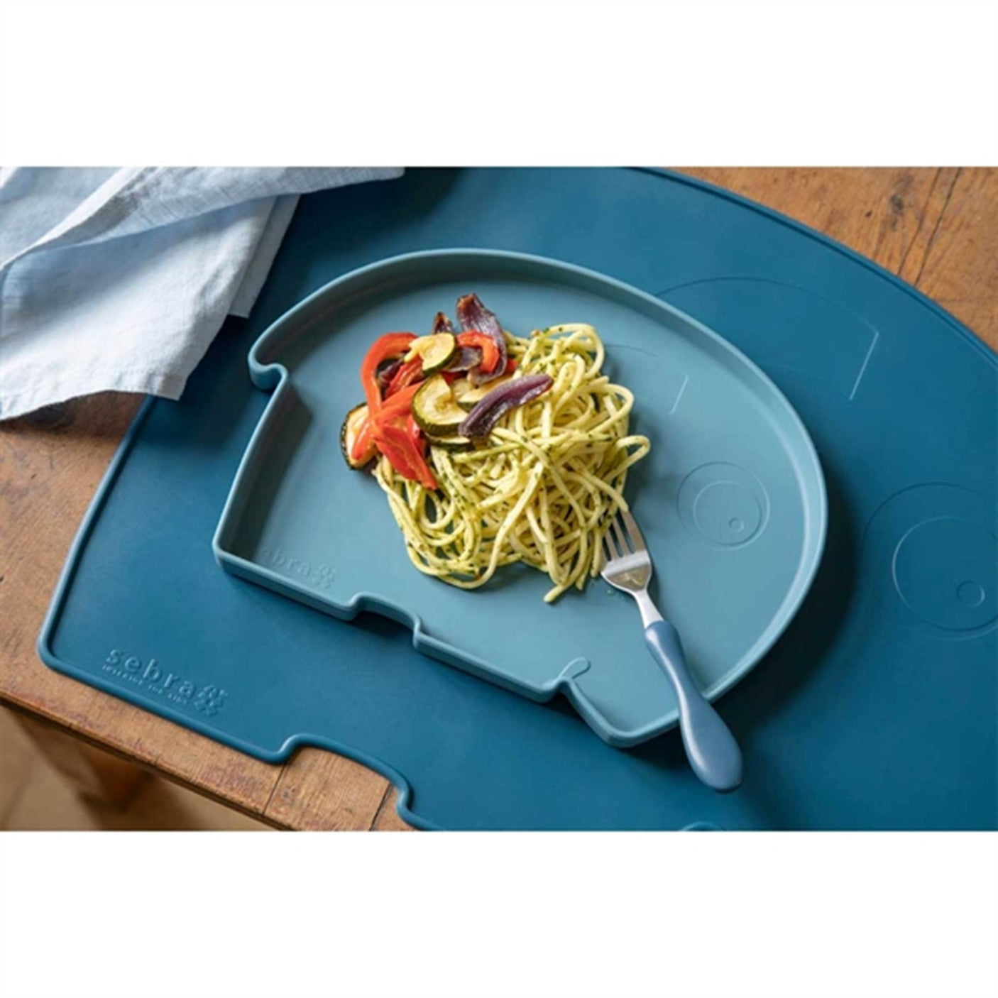 Sebra Placemat Elephant Nordic Blue 2