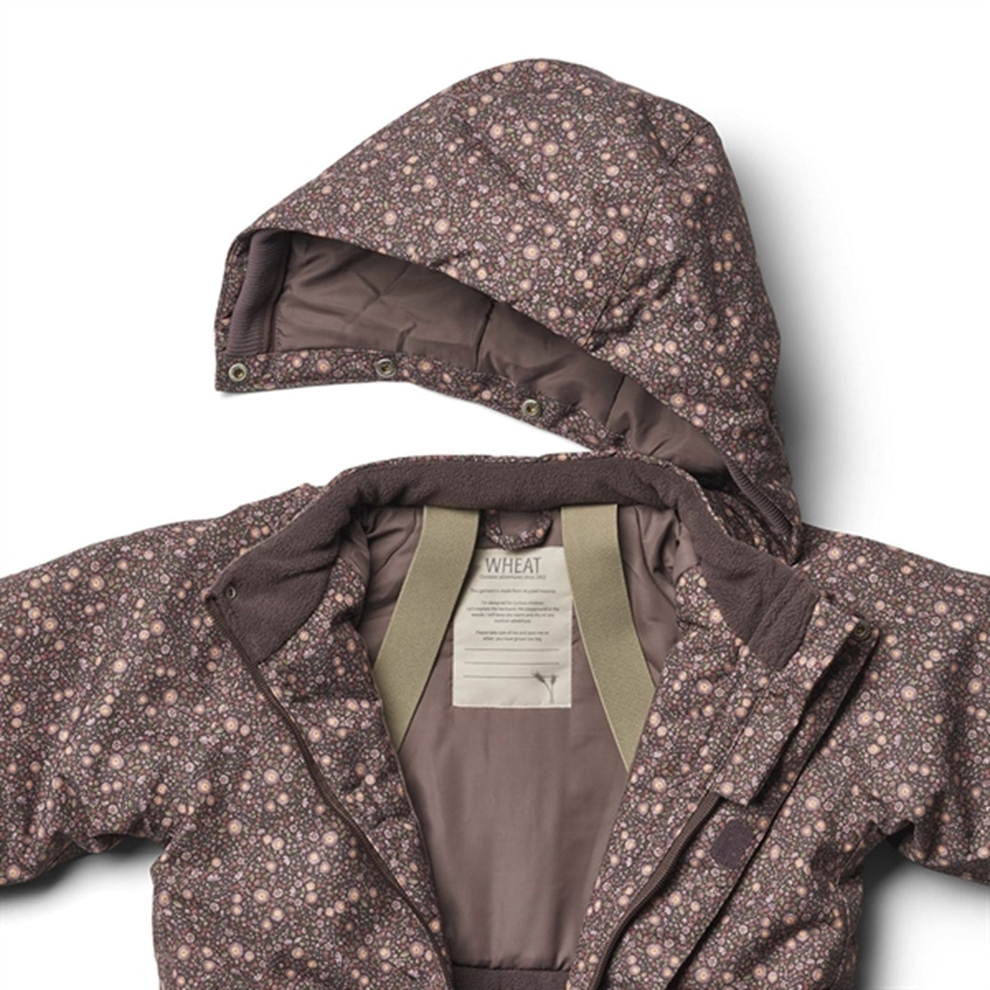 Wheat Snowsuit Miko Tech Eggplant Buttercups