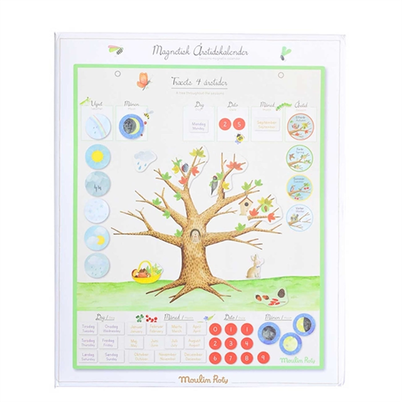 Moulin Roty Magnetic Calendar - The Seasons