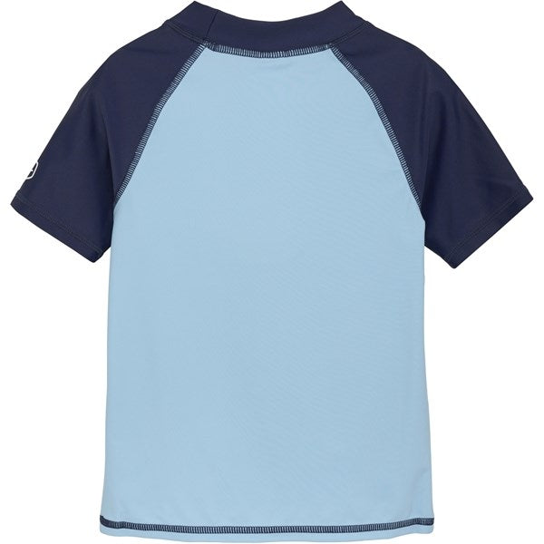 Color Kids Swim Shirt with Print Cerulean