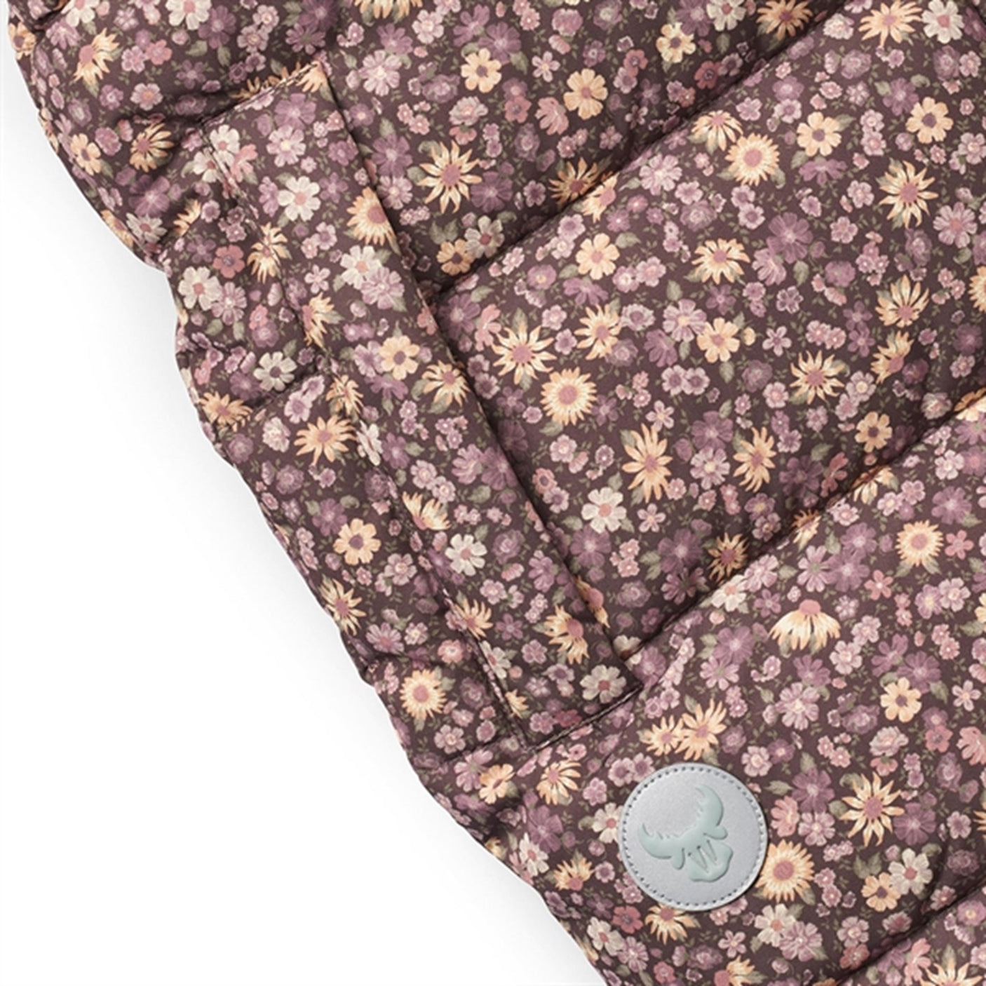 Wheat Puffer Jacket Yrsa Eggplant Flowers