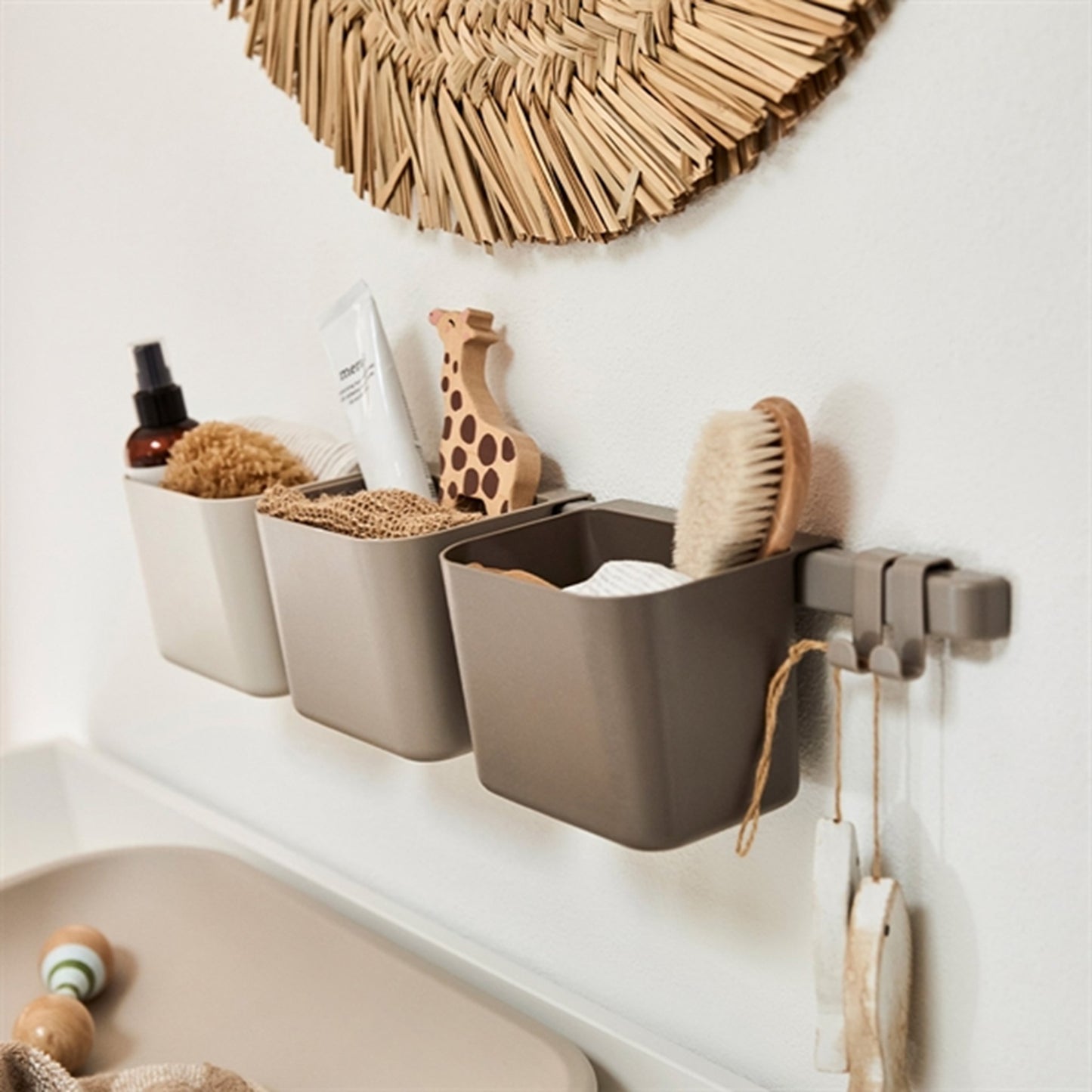 Leander Storageholder 3-Pack Cappuccino