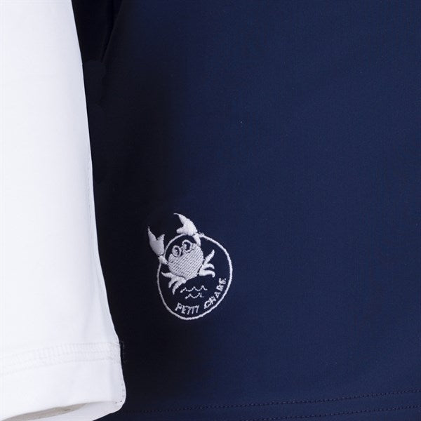 Petit Crabe Blue/White Raglan UV Swim Shirt