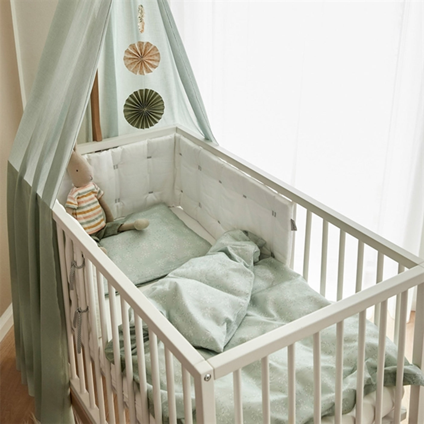 Leander Baby Bedding Meadow Sage Green