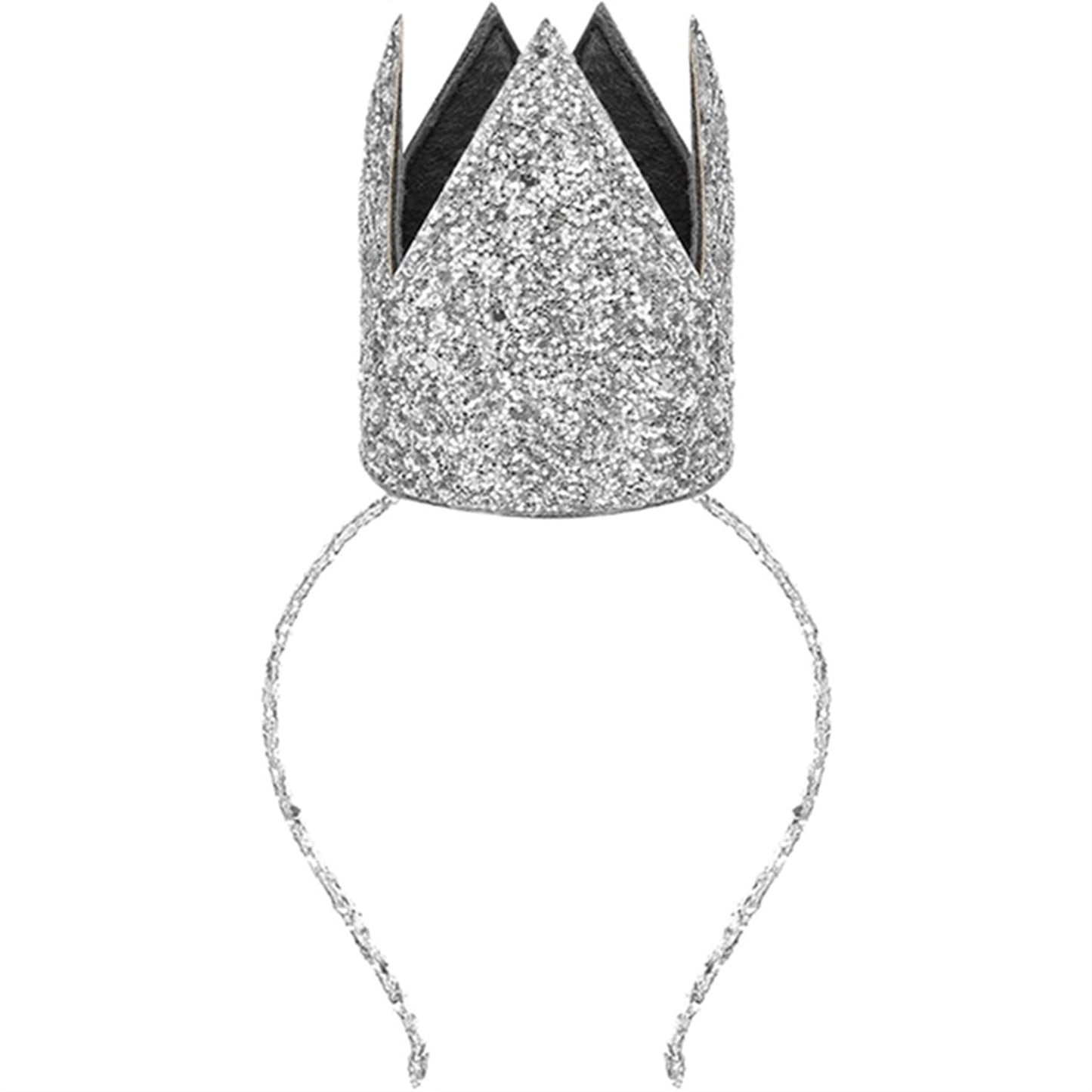 Mimi & Lula Hårbøjle Med Krone Sølv Glitter