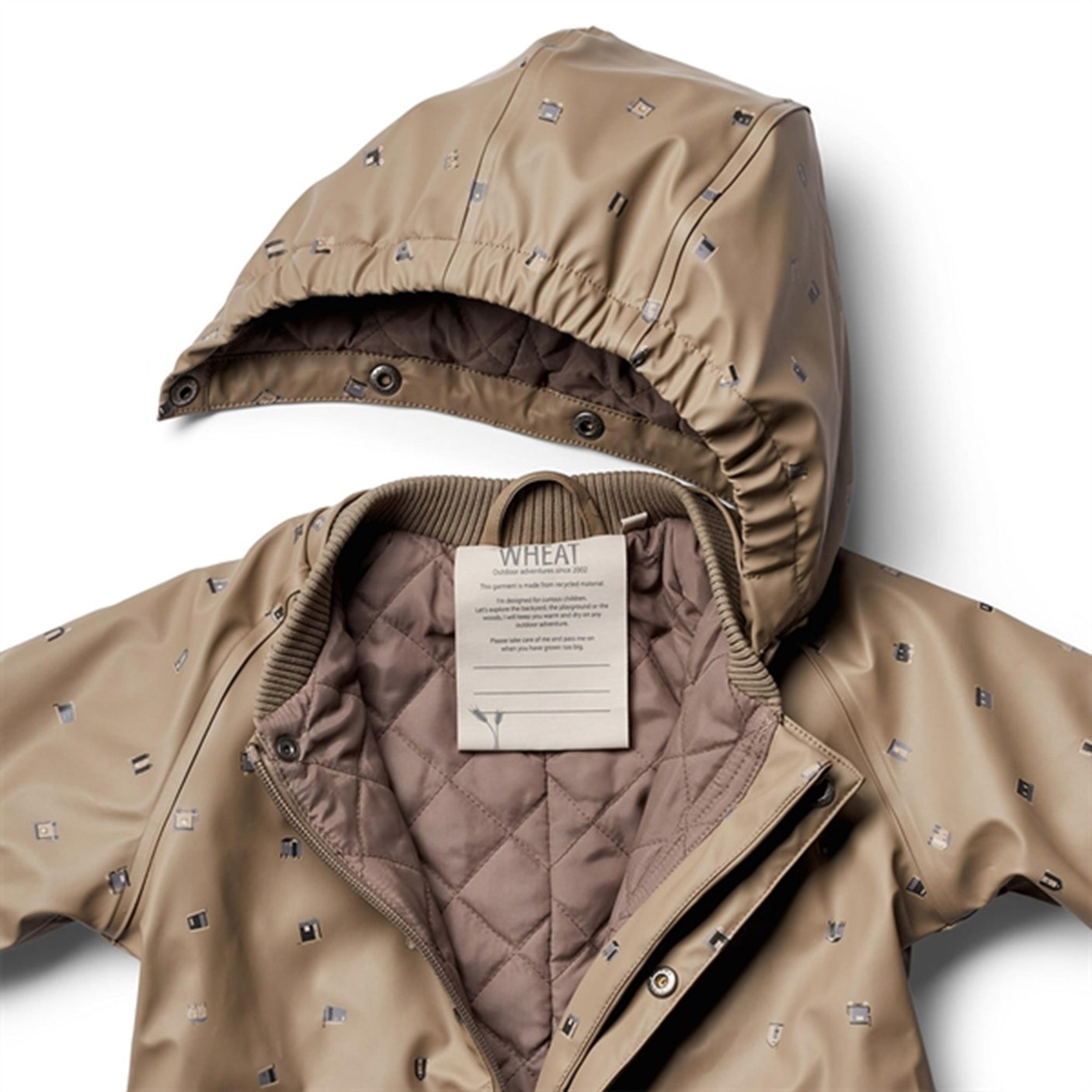 Wheat Rain Suit Aiko Thermo Dry Grey Houses