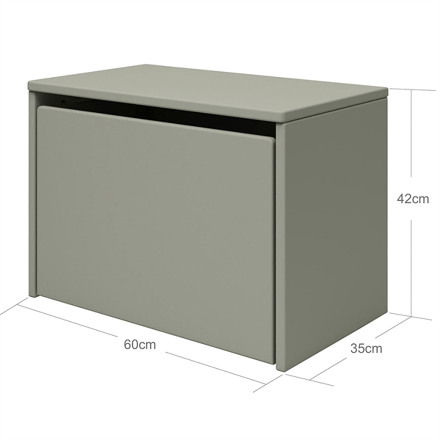 Flexa Dots Storage Bench Natural Green 4