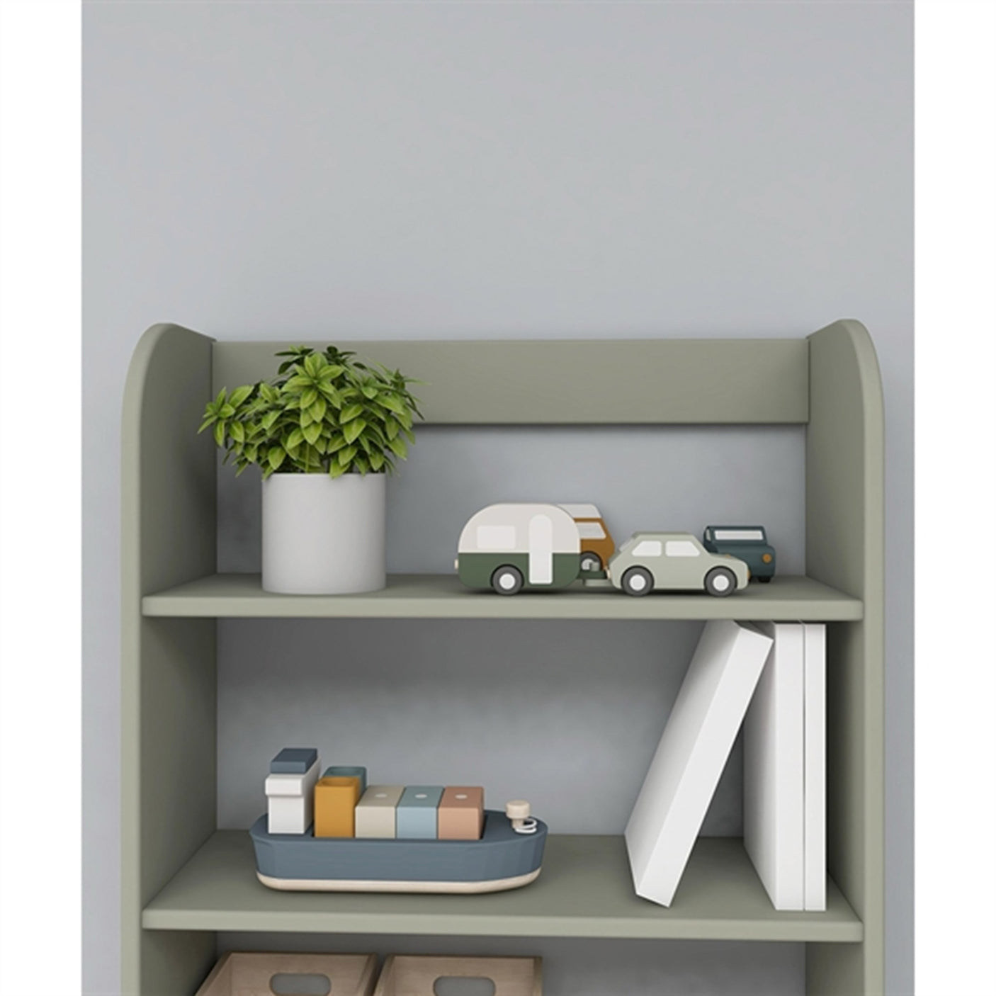 Flexa Dots Bookcase Natural Green
