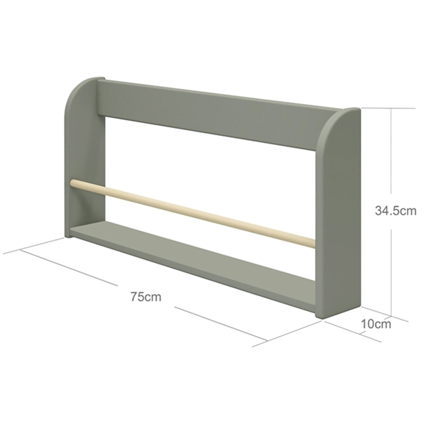 Flexa Dots Book Shelf Natural Green