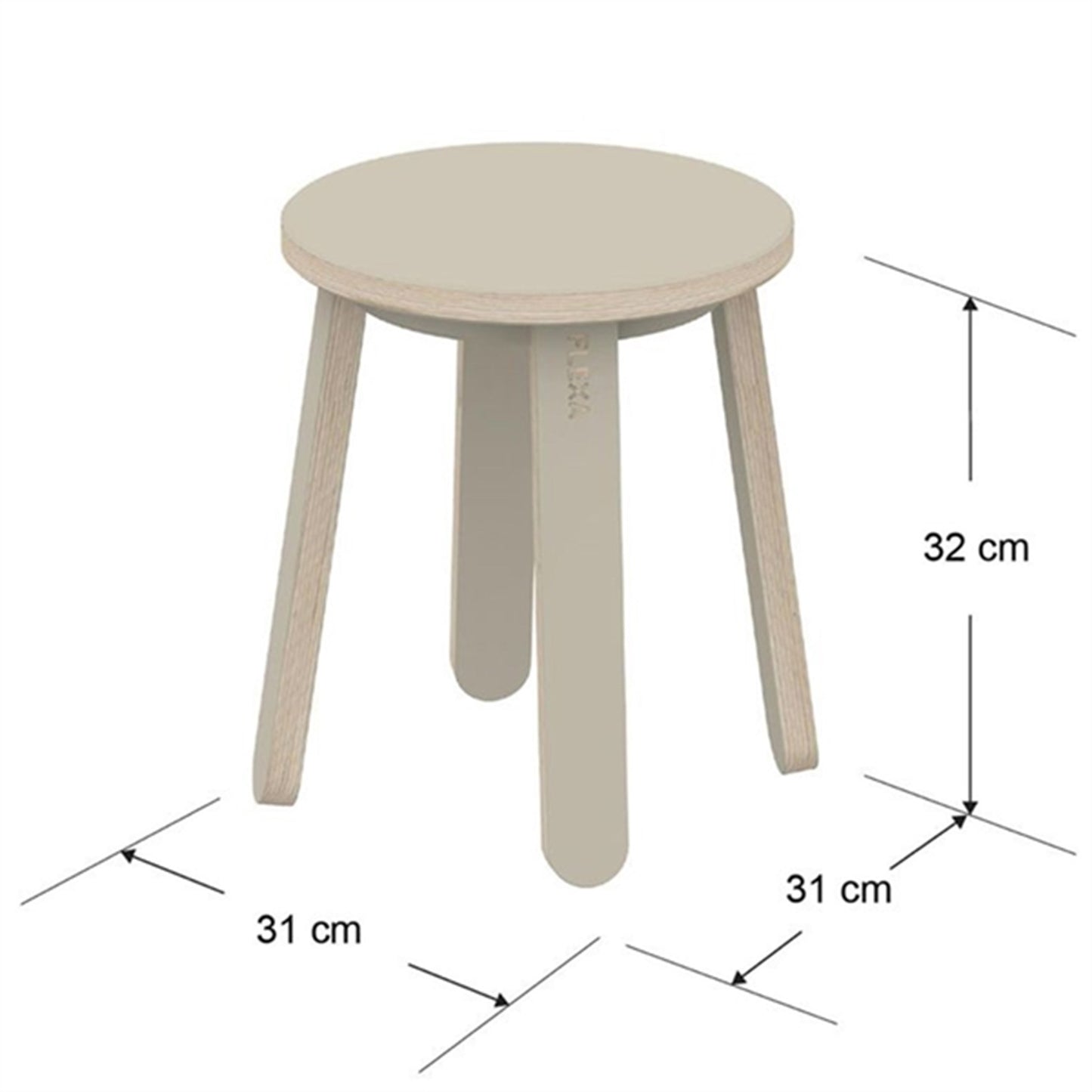 FLEXA PLAY Creative Table Stool Grey