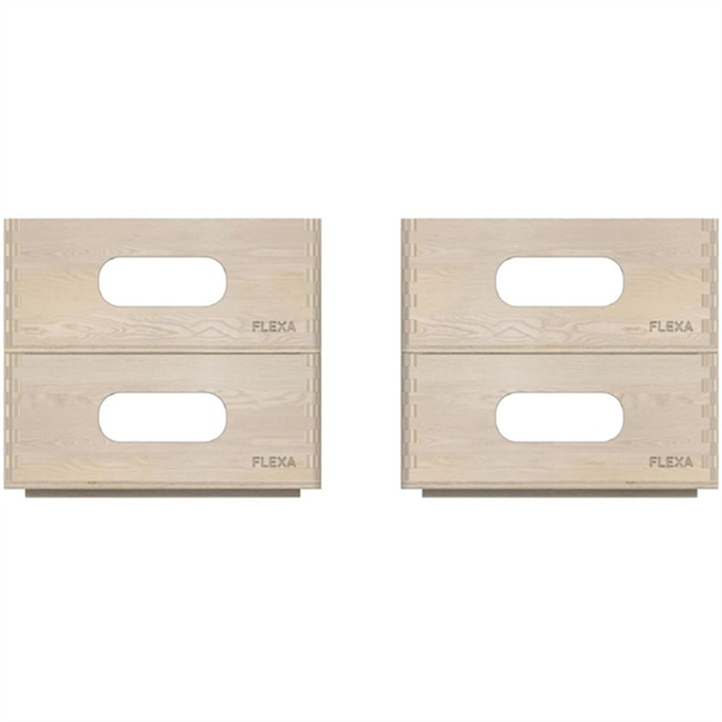 FLEXA PLAY Wooden Storage Box Set Mini Natural