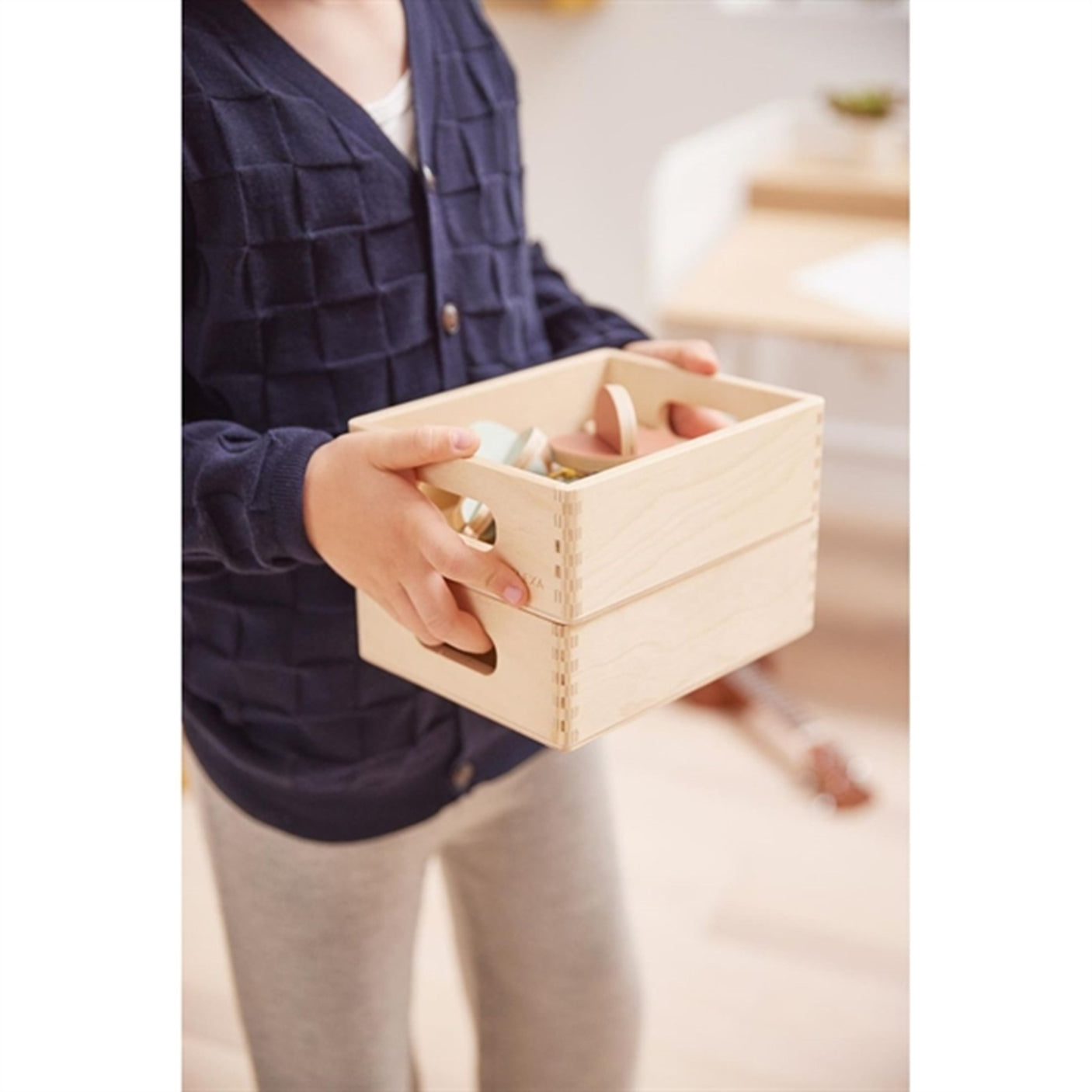 FLEXA PLAY Wooden Storage Box Set Mini Natural