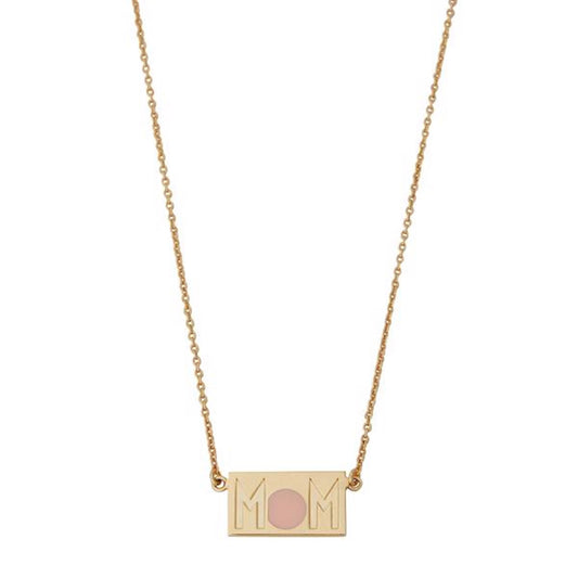 Design Letters MOM Necklace GOLD Plated