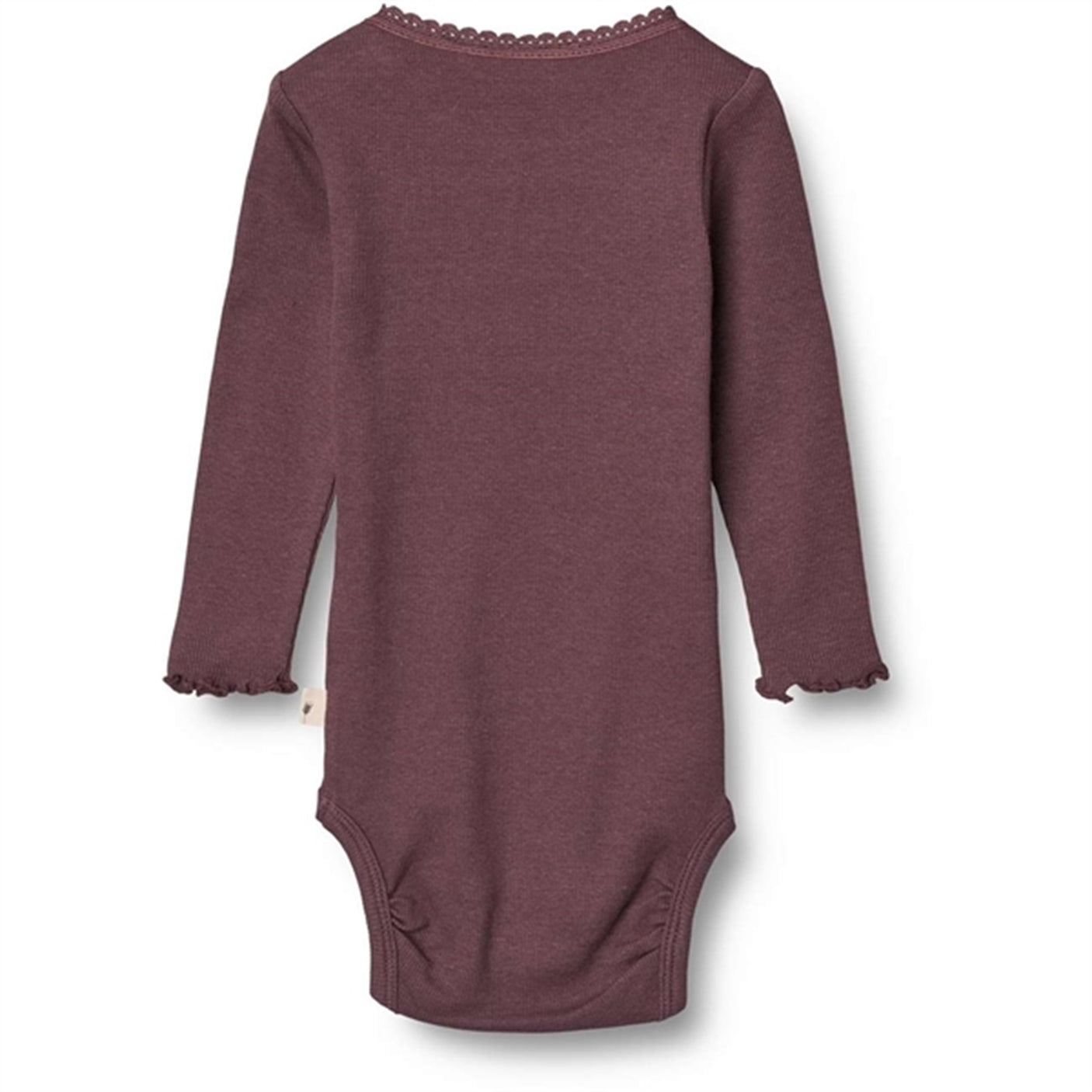 Wheat Soft Eggplant Rib Lace Body