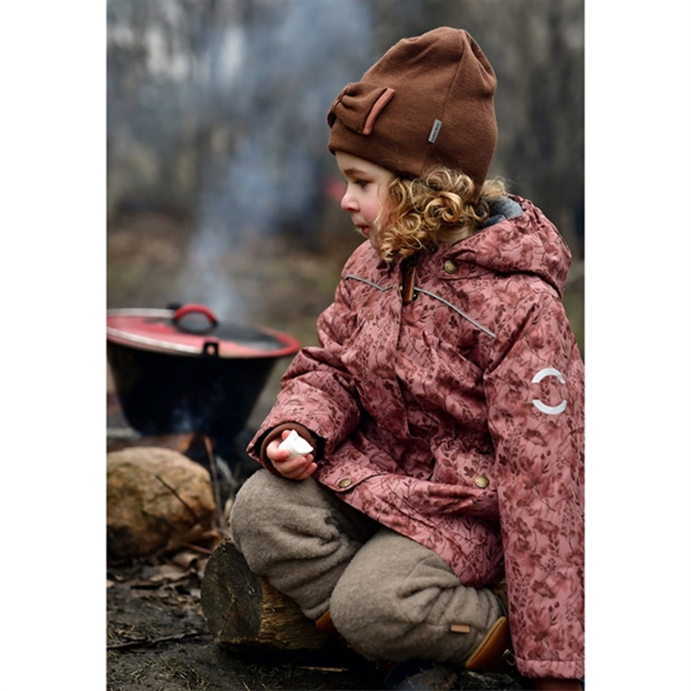 Mikk-Line Wool Hat with Bow Mink