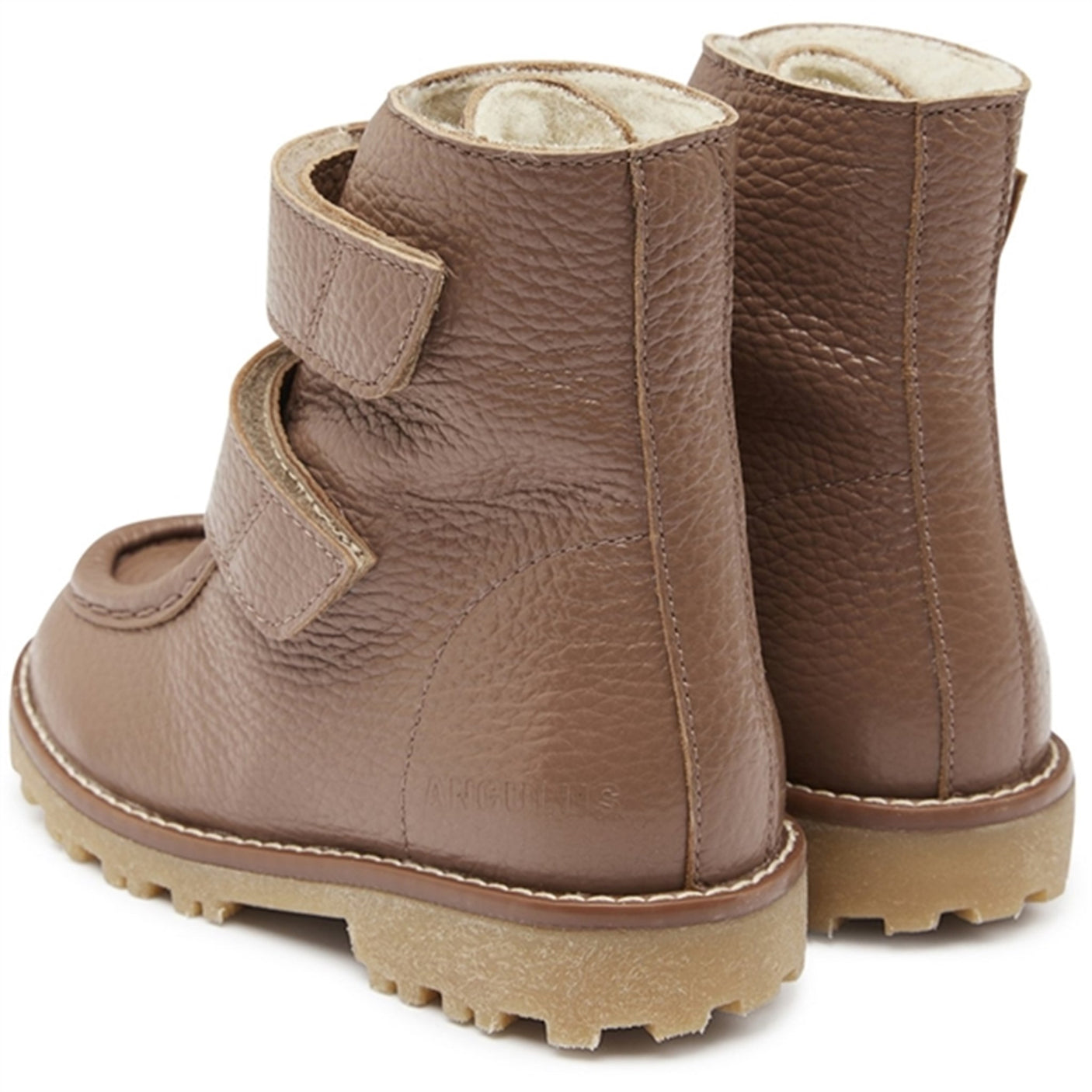 Angulus Mid-Cut Støvle With Velcro Nougat