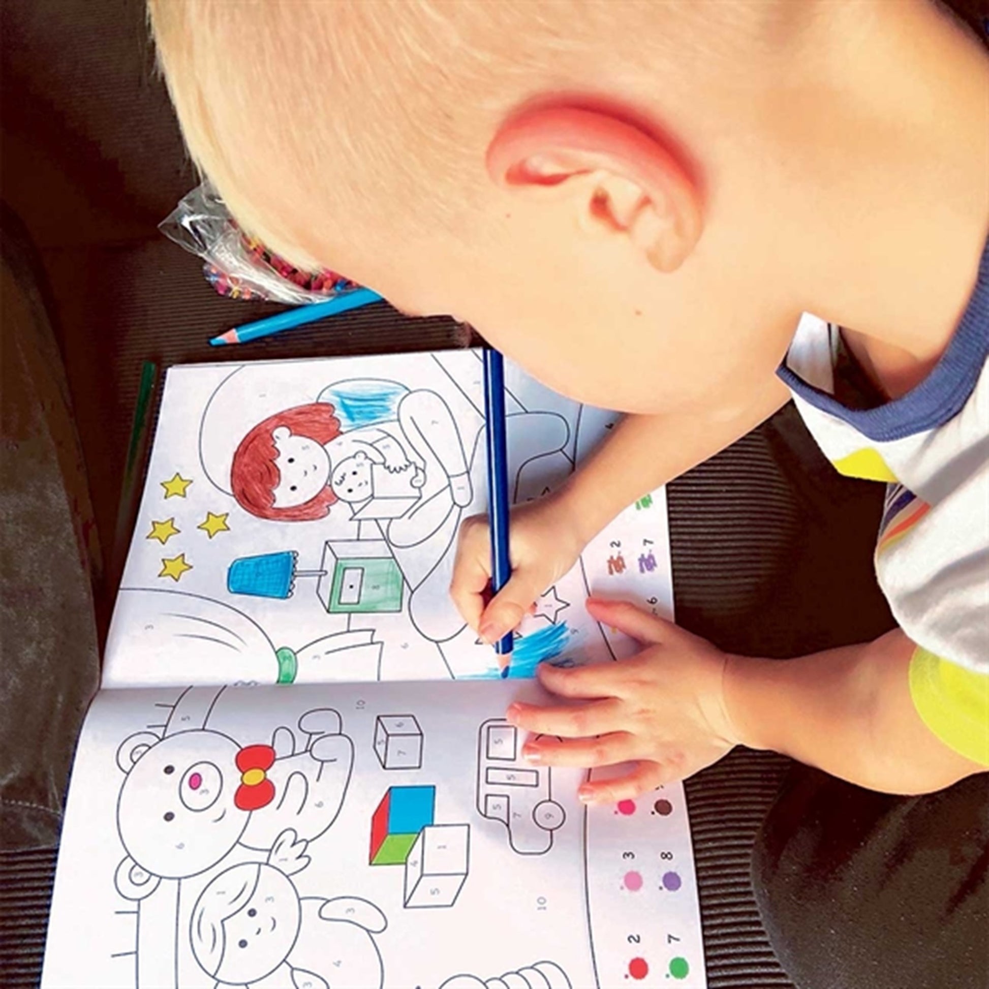 Bolden Leg Og Lær - Farv Med Tal Løve