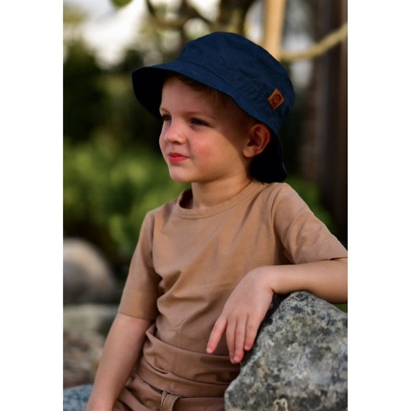 Mikk-Line Summer Bucket Hat Solid Blue Nights