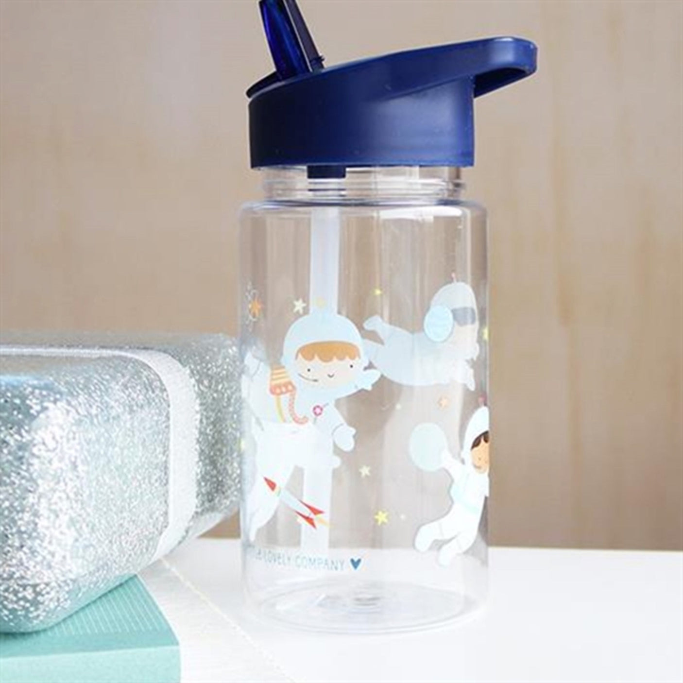 A Little Lovely Company Drink Bottle Astronauts