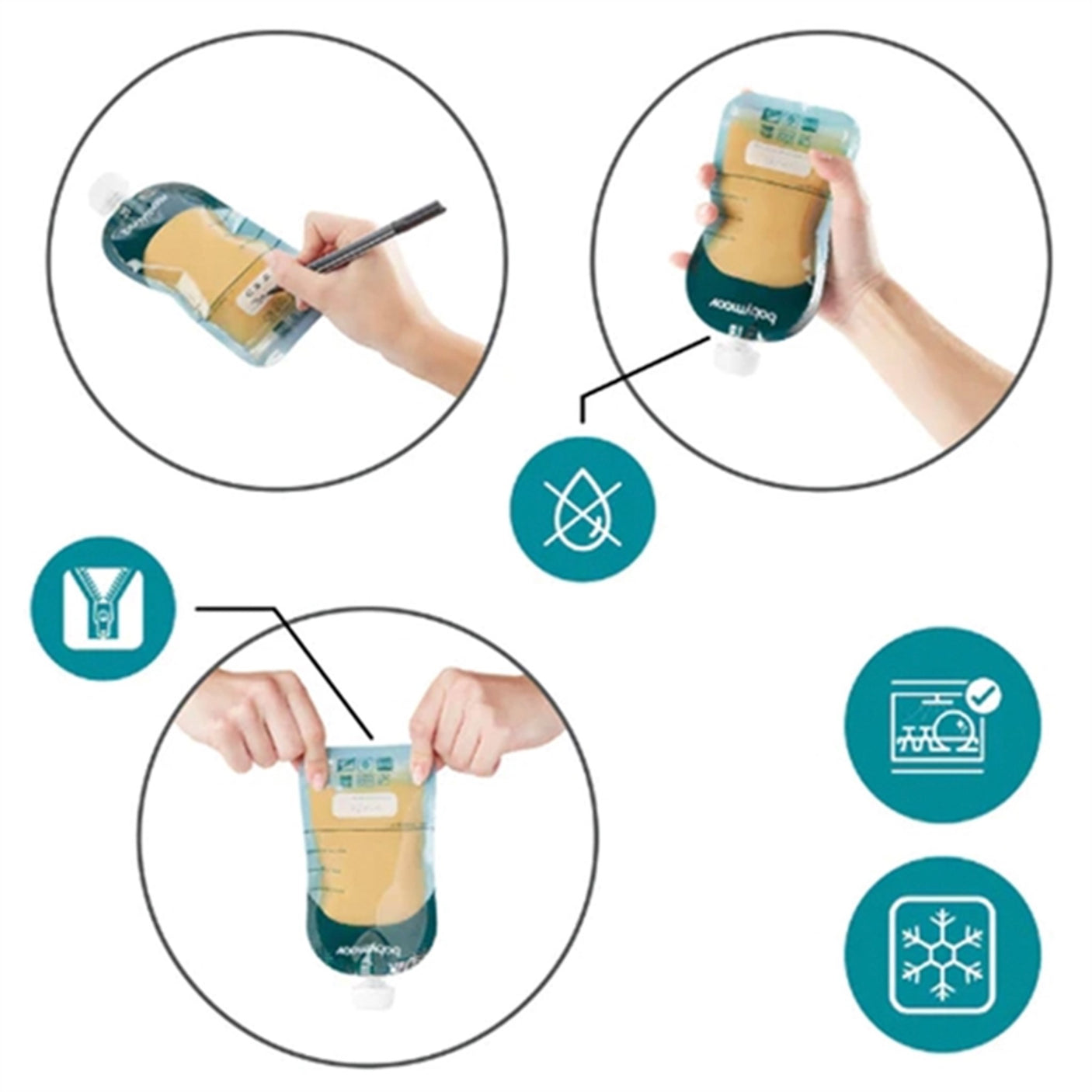 Babymoov ISY Reusable Food Pouches - 20 stk.