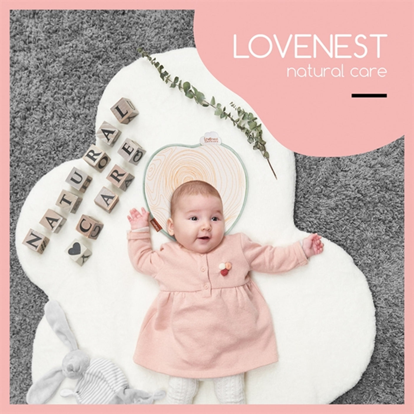 Babymoov Lovenest Baby Pillow Natural Care - Antibakteriel