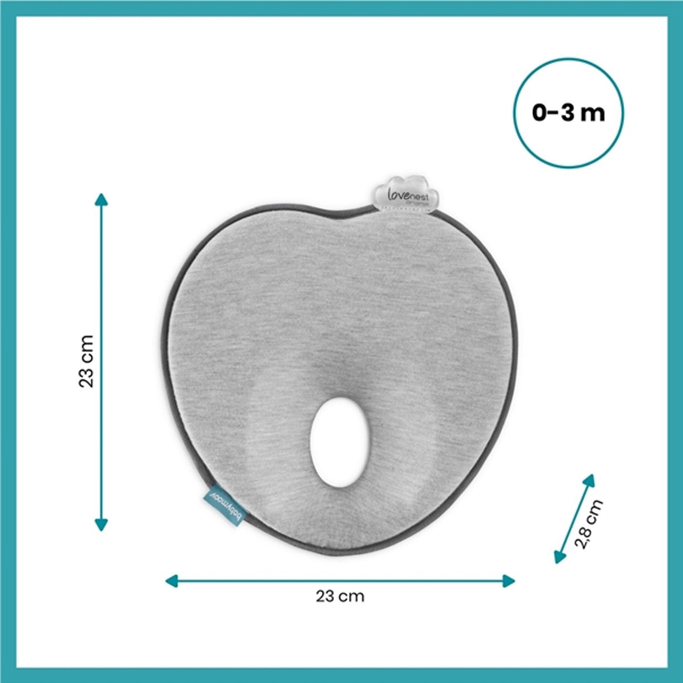 Babymoov Lovenest Baby Pillow Original Smokey