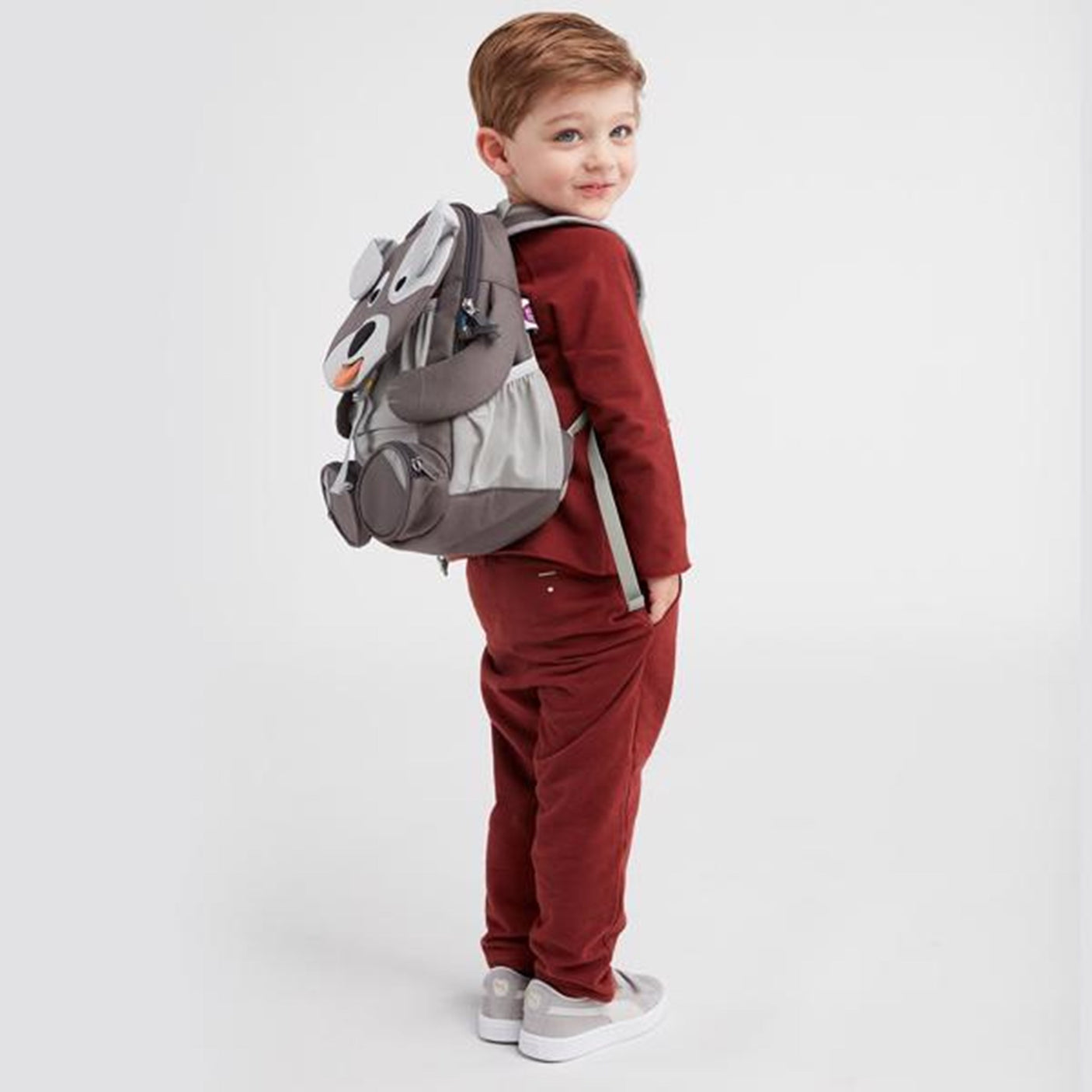 Affenzahn Kindergarten Backpack Large Grey Dylan Dog