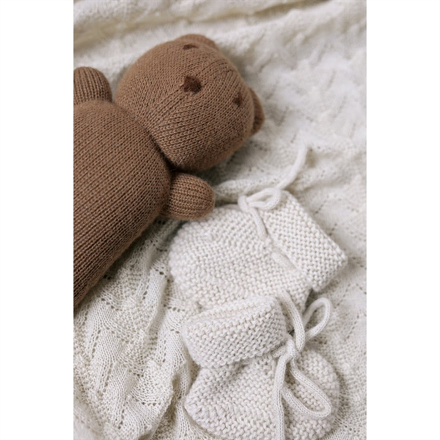 HOLMM White Baby Lemo Baby Alpaca Knit Blanket