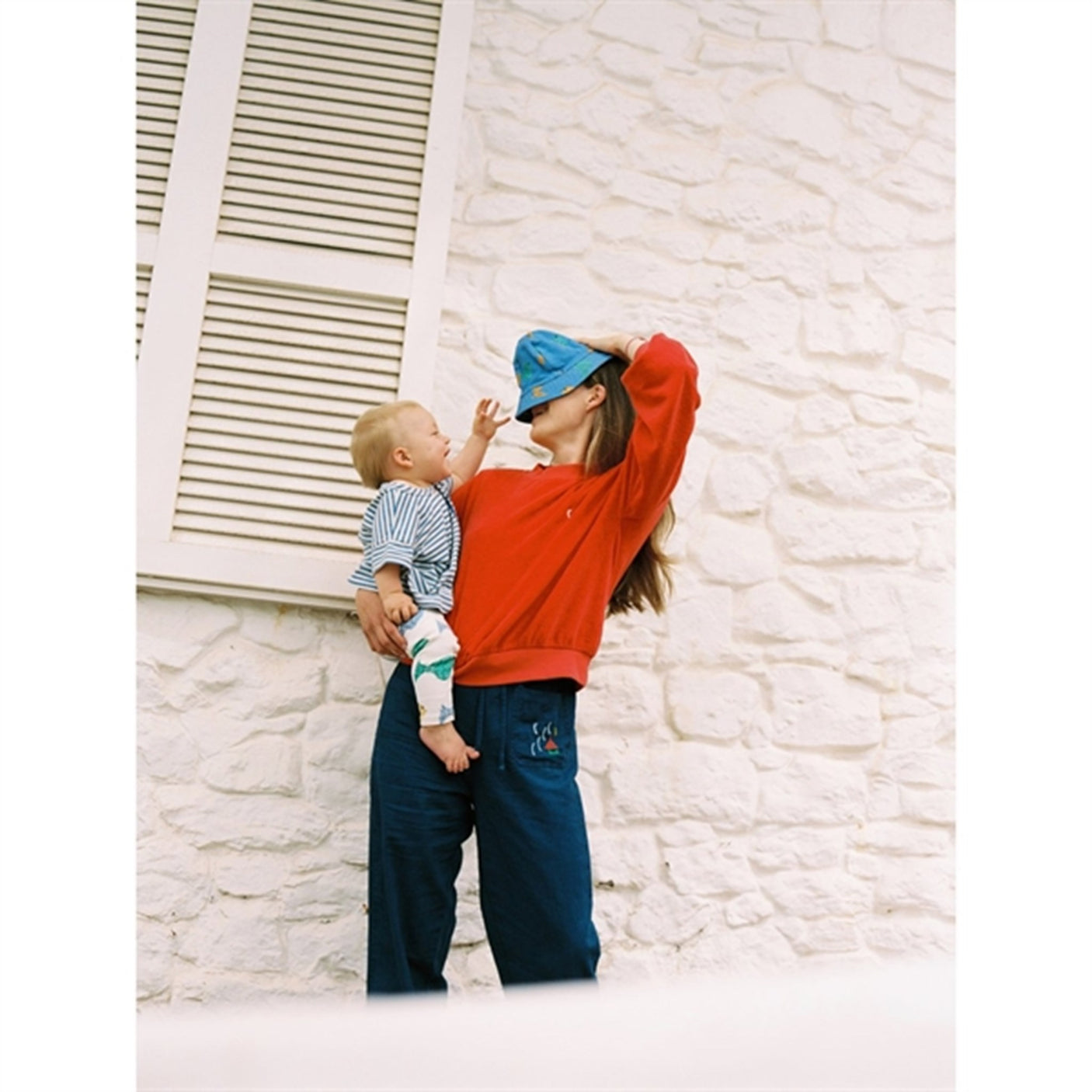 Bobo Choses Blue Blue Stripes T-Shirt