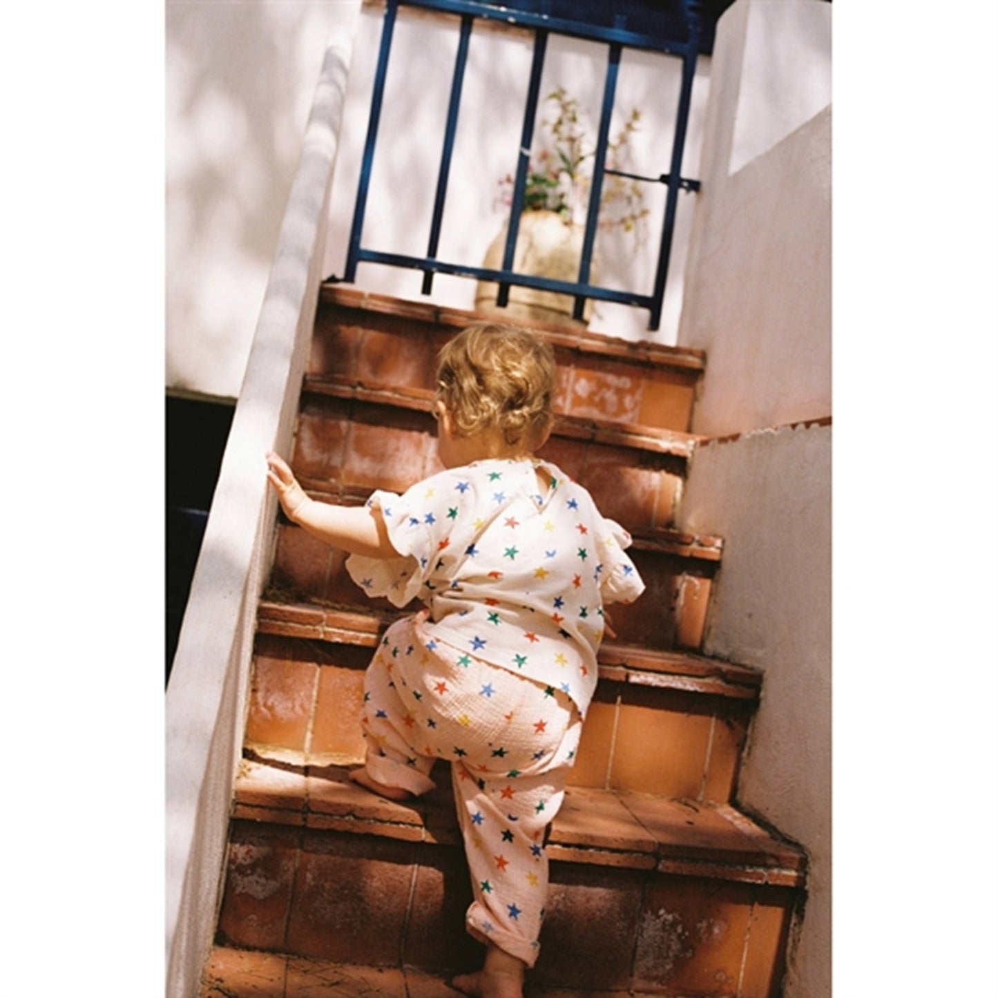 Bobo Choses Offwhite Multicolor Stars All Over Ruffle T-Shirt