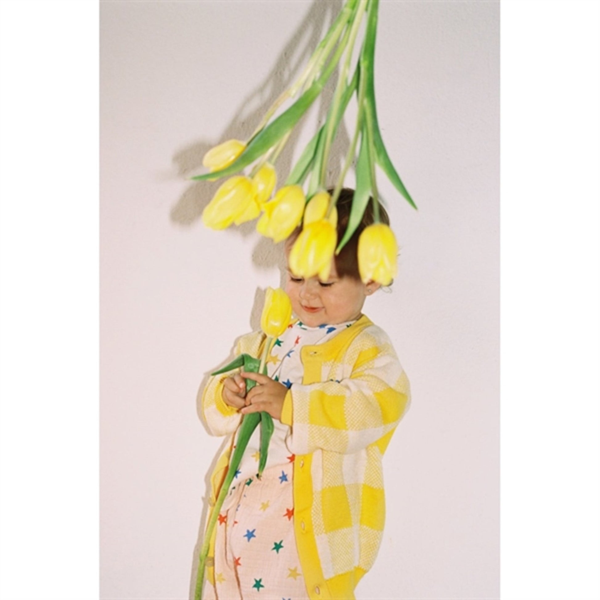 Bobo Choses Offwhite Multicolor Stars All Over Ruffle T-Shirt