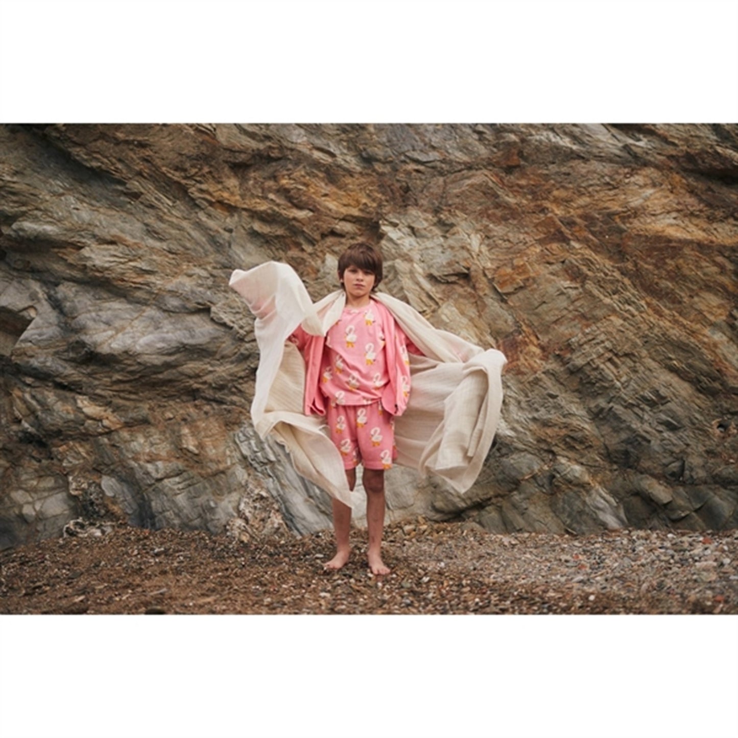 Bobo Choses Pink Pelican All Over Bermuda Shorts